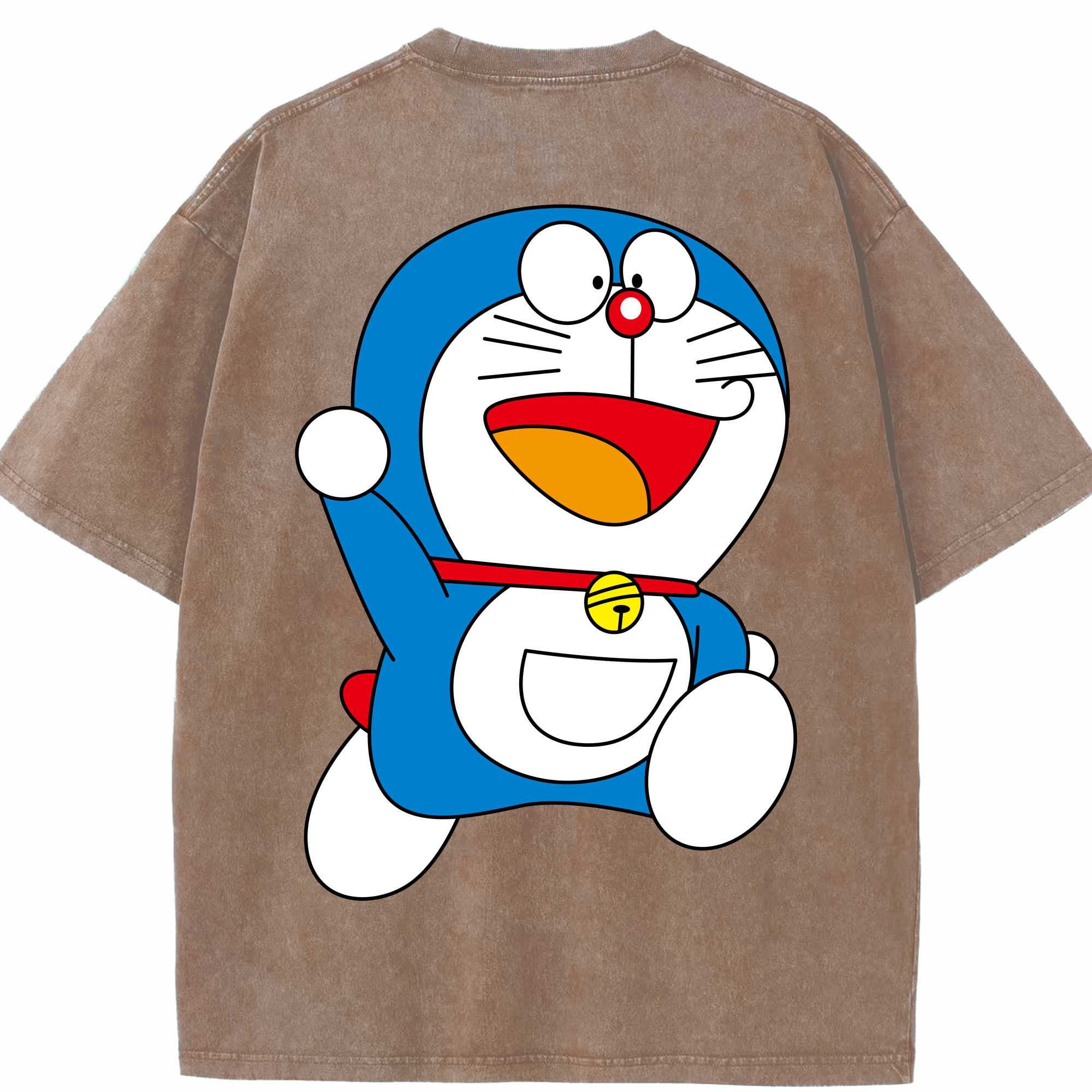 （画像用） ドラえもん Doraemon 綿100% ヴィンテージ風 半袖Tシャツ（背面プリント）