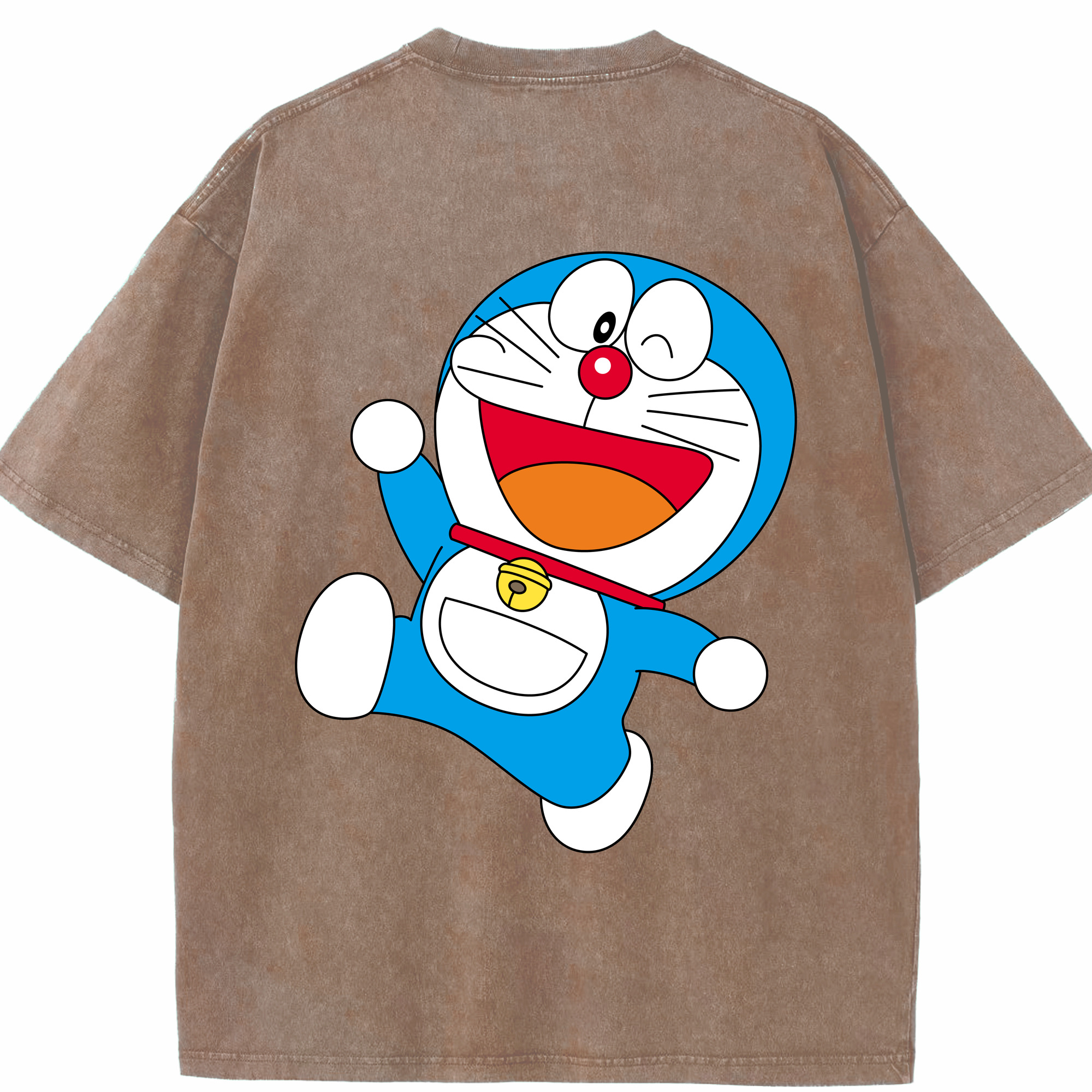 （画像用） ドラえもん Doraemon 綿100% ヴィンテージ風 半袖Tシャツ（背面プリント）