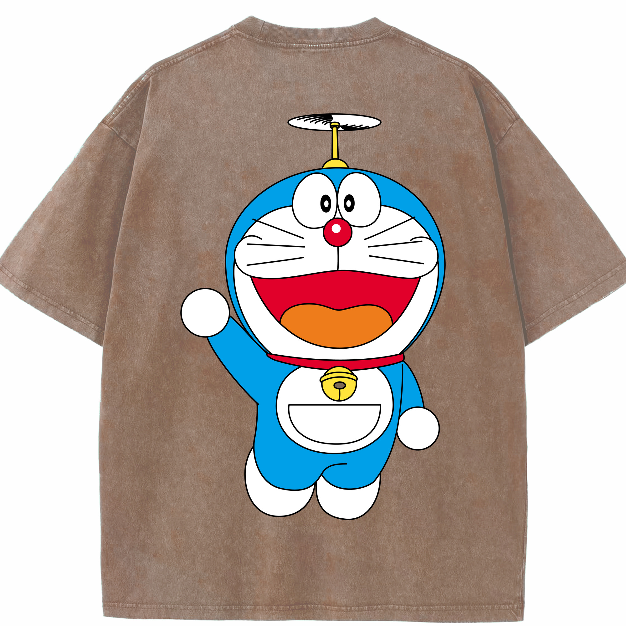 （画像用） ドラえもん Doraemon 綿100% ヴィンテージ風 半袖Tシャツ（背面プリント）