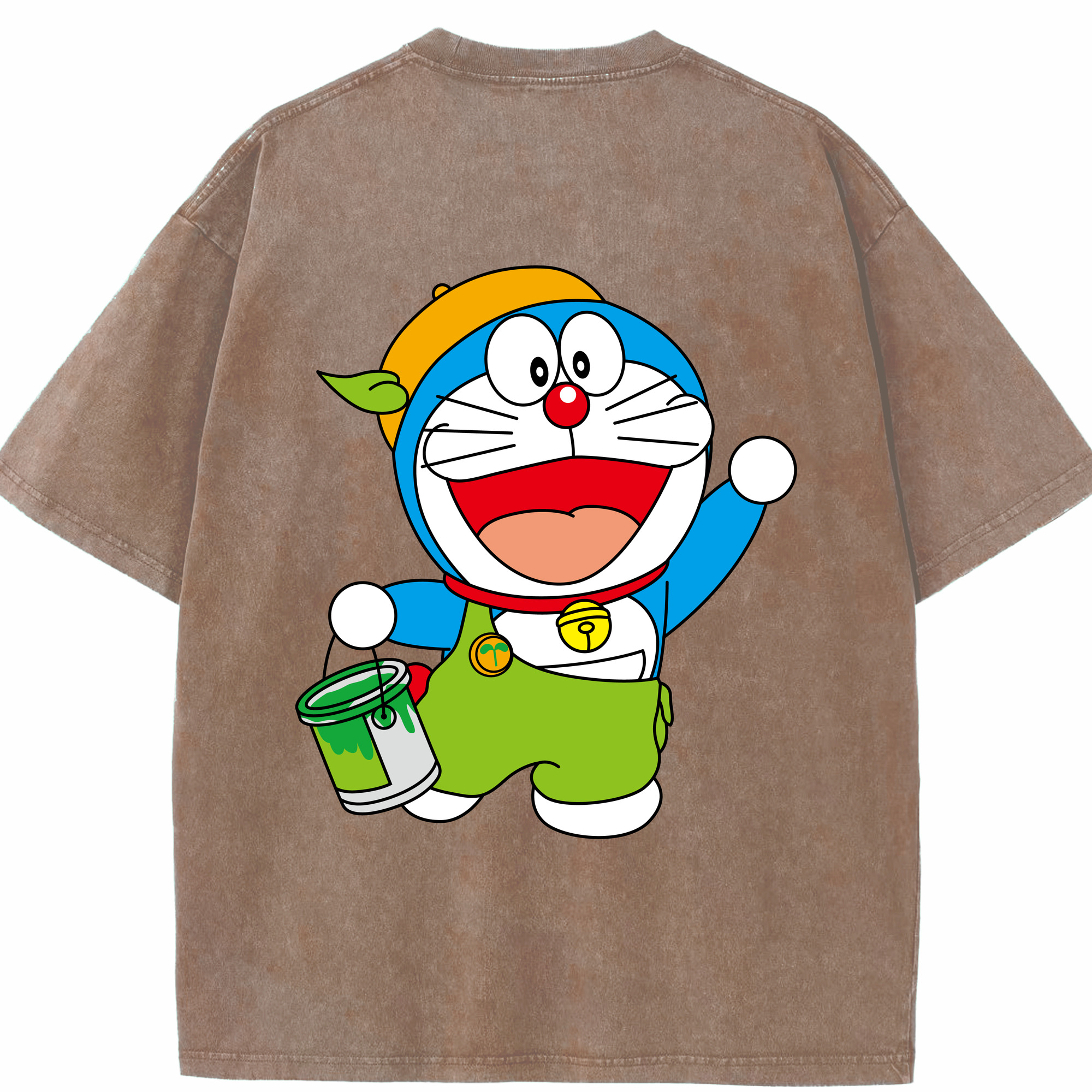 （画像用） ドラえもん Doraemon 綿100% ヴィンテージ風 半袖Tシャツ（背面プリント）