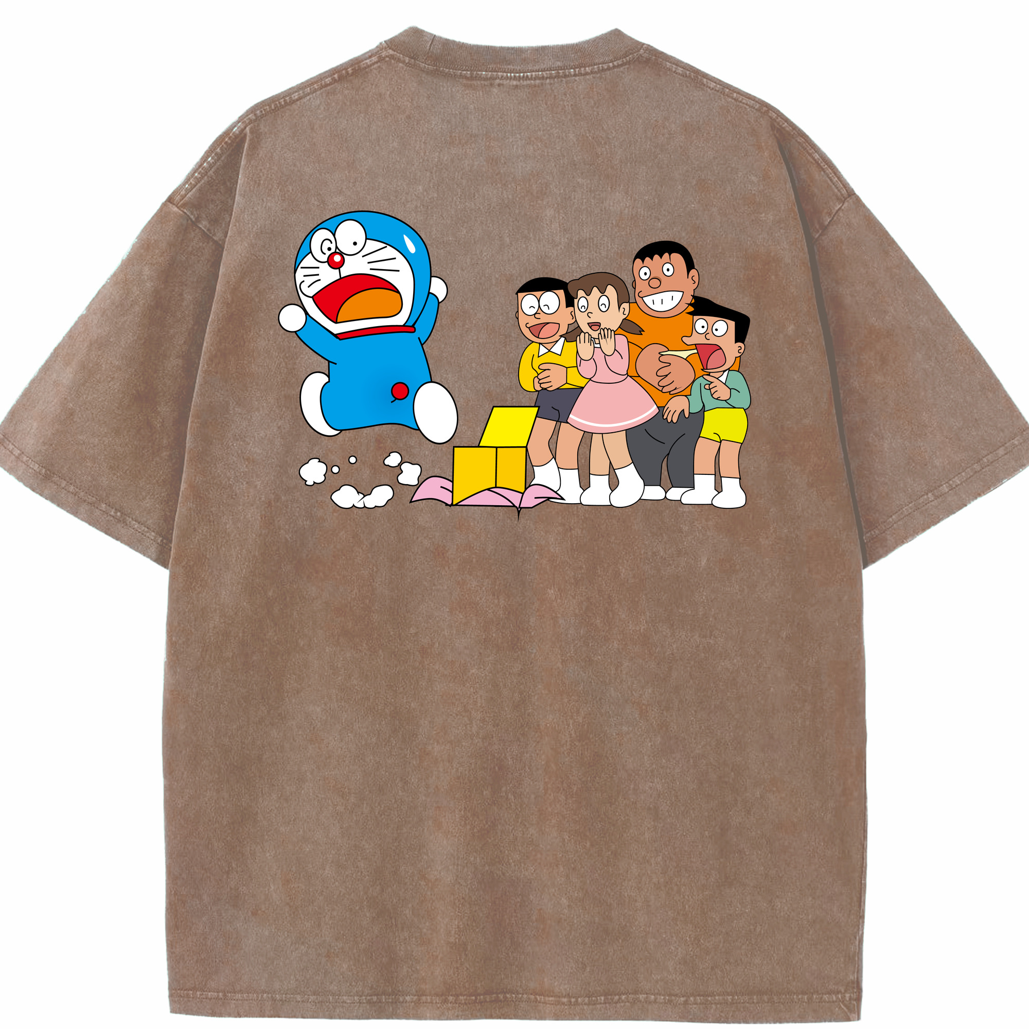 （画像用） ドラえもん 骨川 スネ夫 Doraemon Honekawa Suneo 綿100% ヴィンテージ風 半袖Tシャツ（背面プリント）