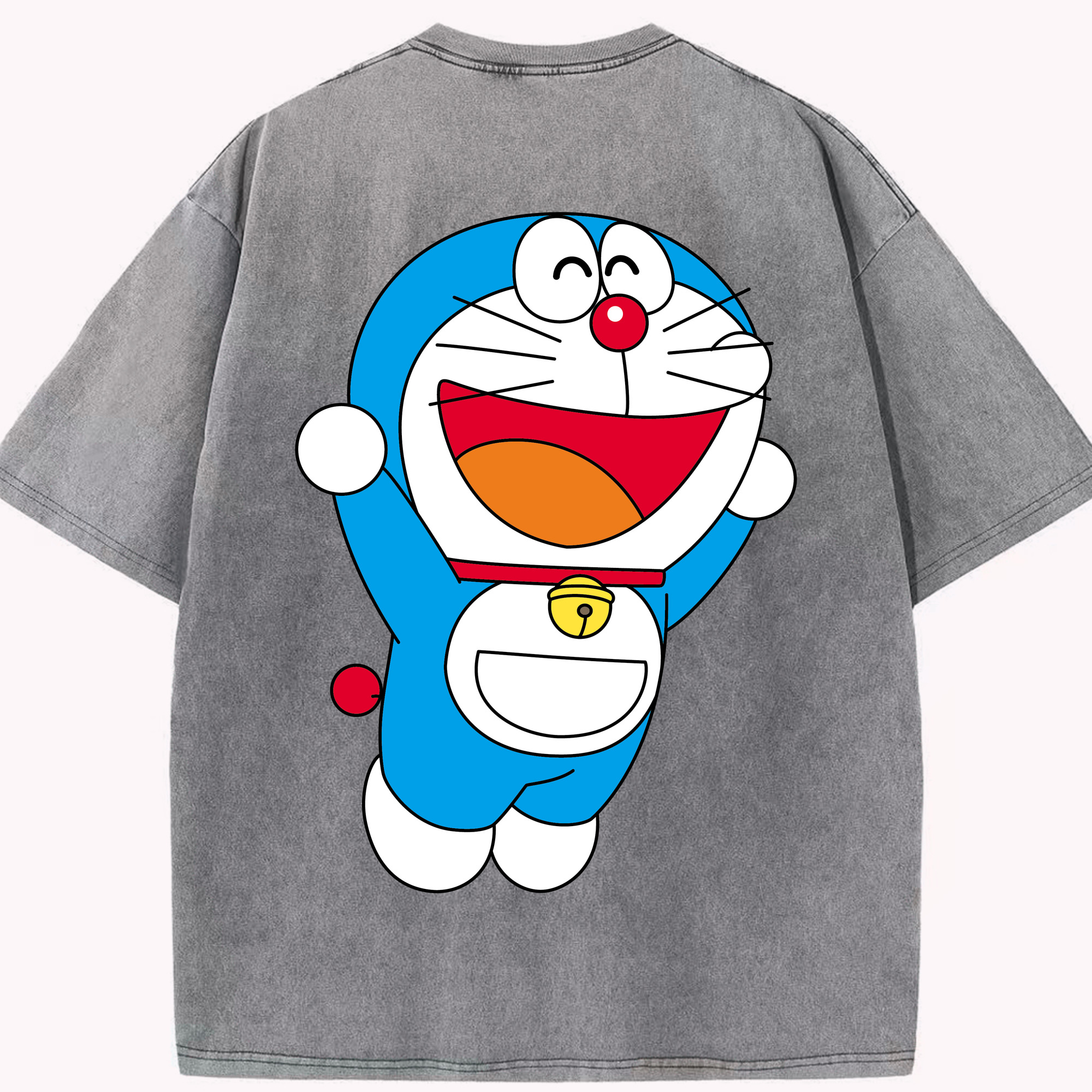 （画像用） ドラえもん Doraemon 綿100% ヴィンテージ風 半袖Tシャツ（背面プリント）