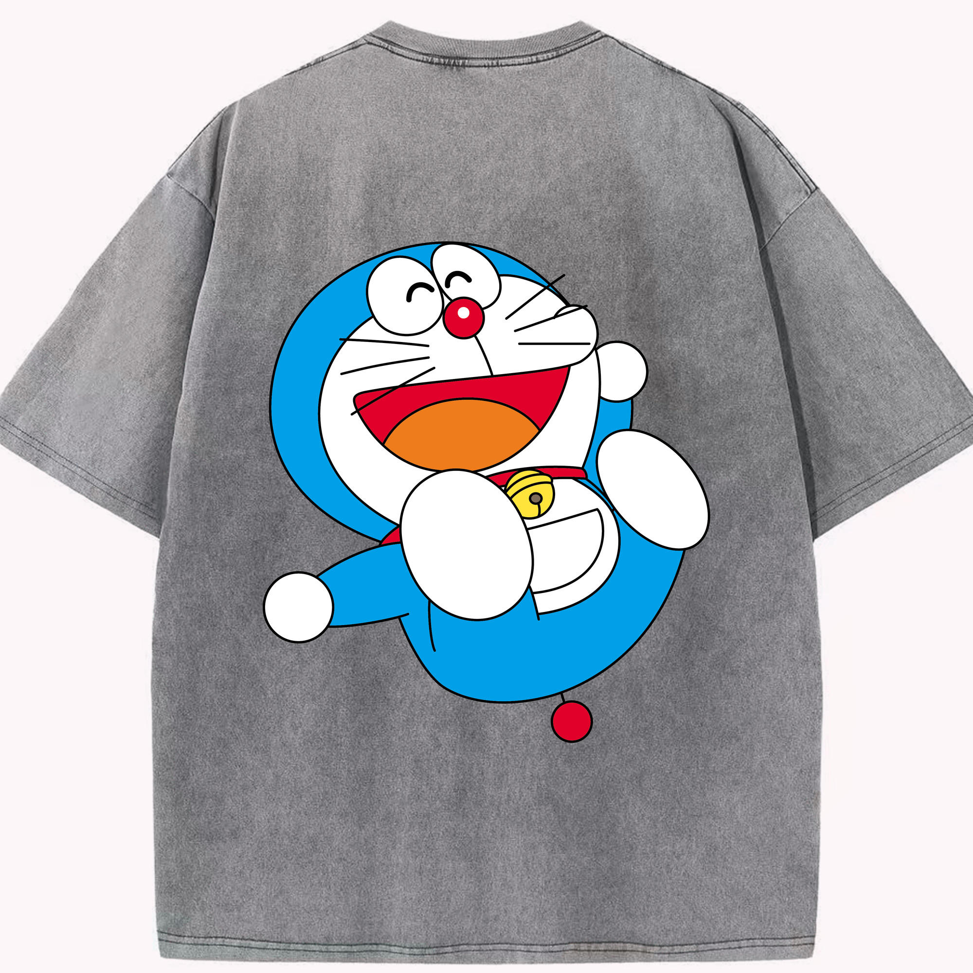 （画像用） ドラえもん Doraemon 綿100% ヴィンテージ風 半袖Tシャツ（背面プリント）