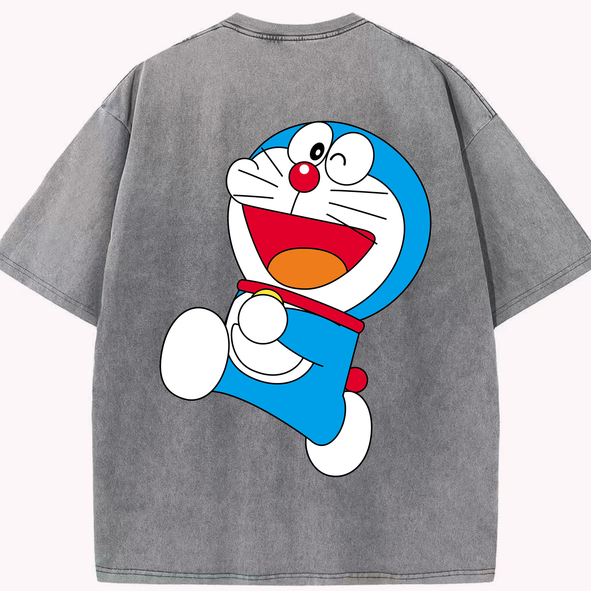 （画像用） ドラえもん Doraemon 綿100% ヴィンテージ風 半袖Tシャツ（背面プリント）
