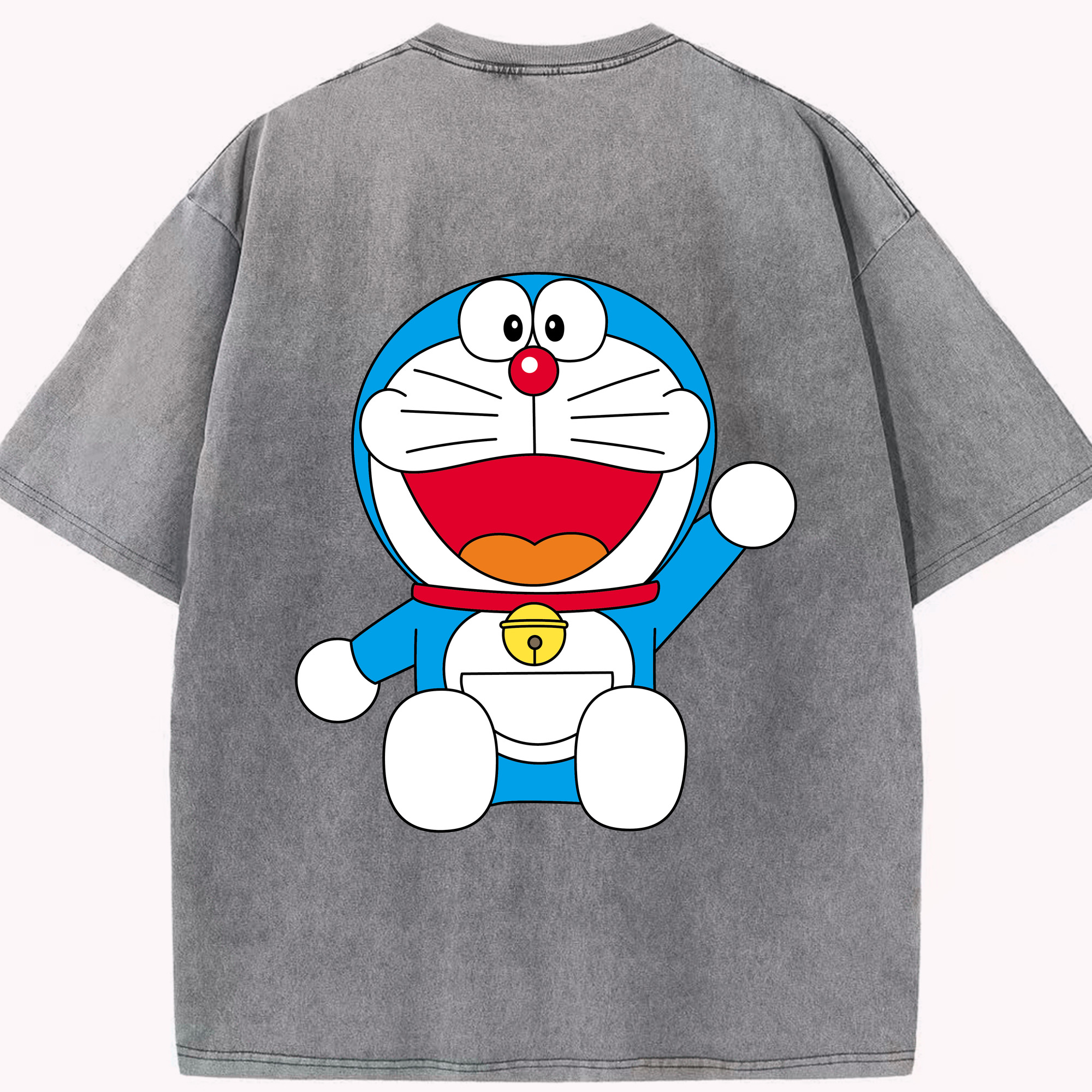 （画像用） ドラえもん Doraemon 綿100% ヴィンテージ風 半袖Tシャツ（背面プリント）