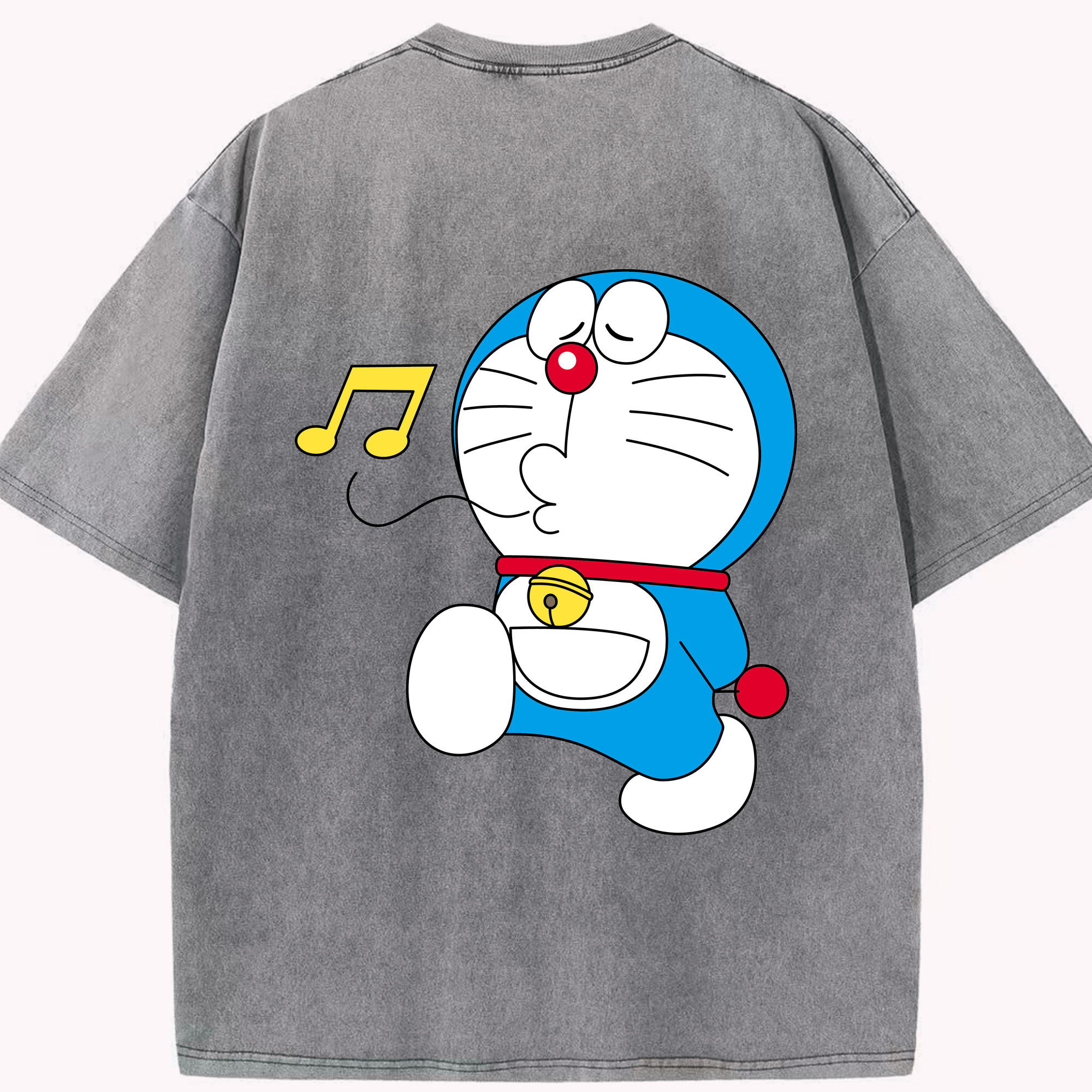 （画像用） ドラえもん Doraemon 綿100% ヴィンテージ風 半袖Tシャツ（背面プリント）