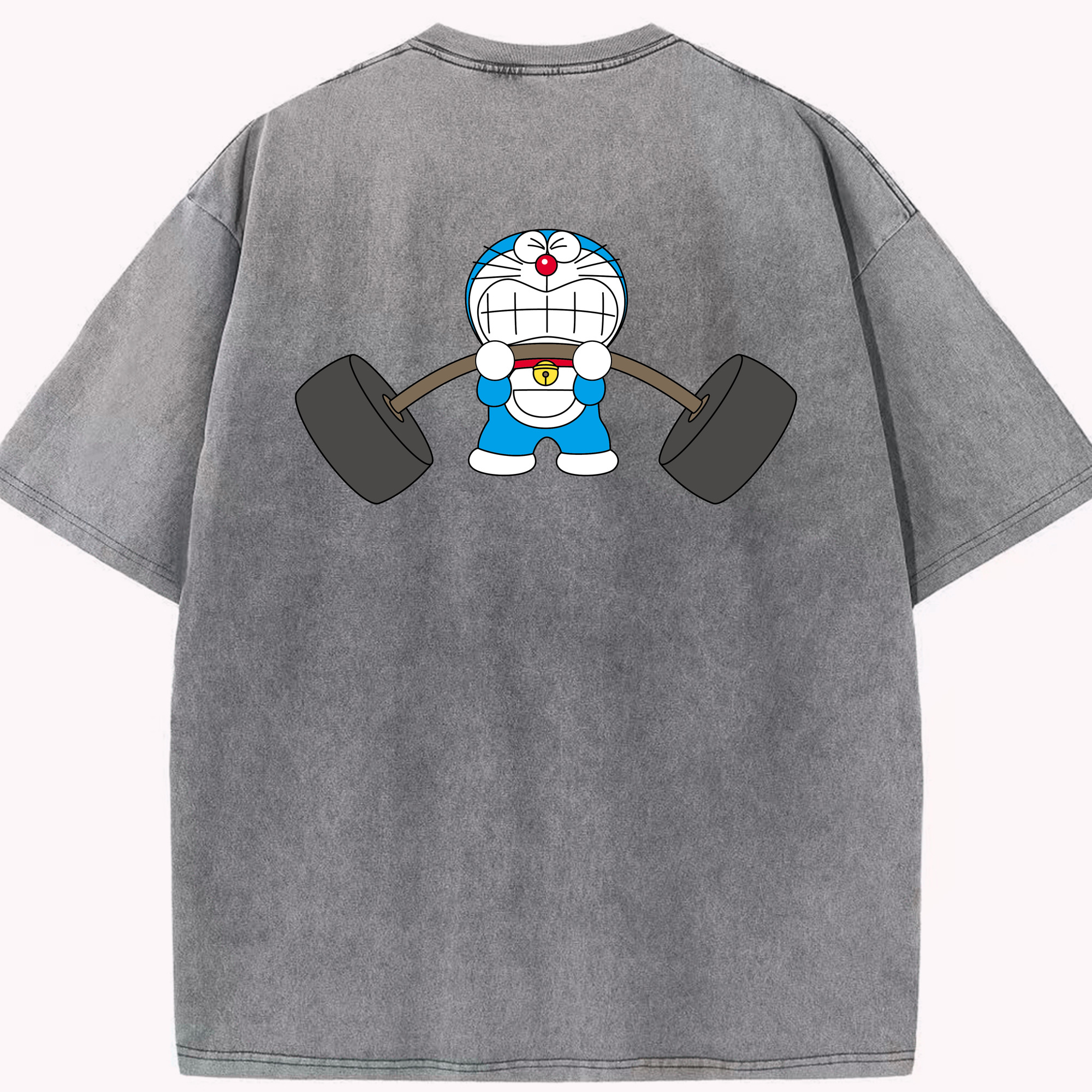 （画像用） ドラえもん Doraemon 綿100% ヴィンテージ風 半袖Tシャツ（背面プリント）