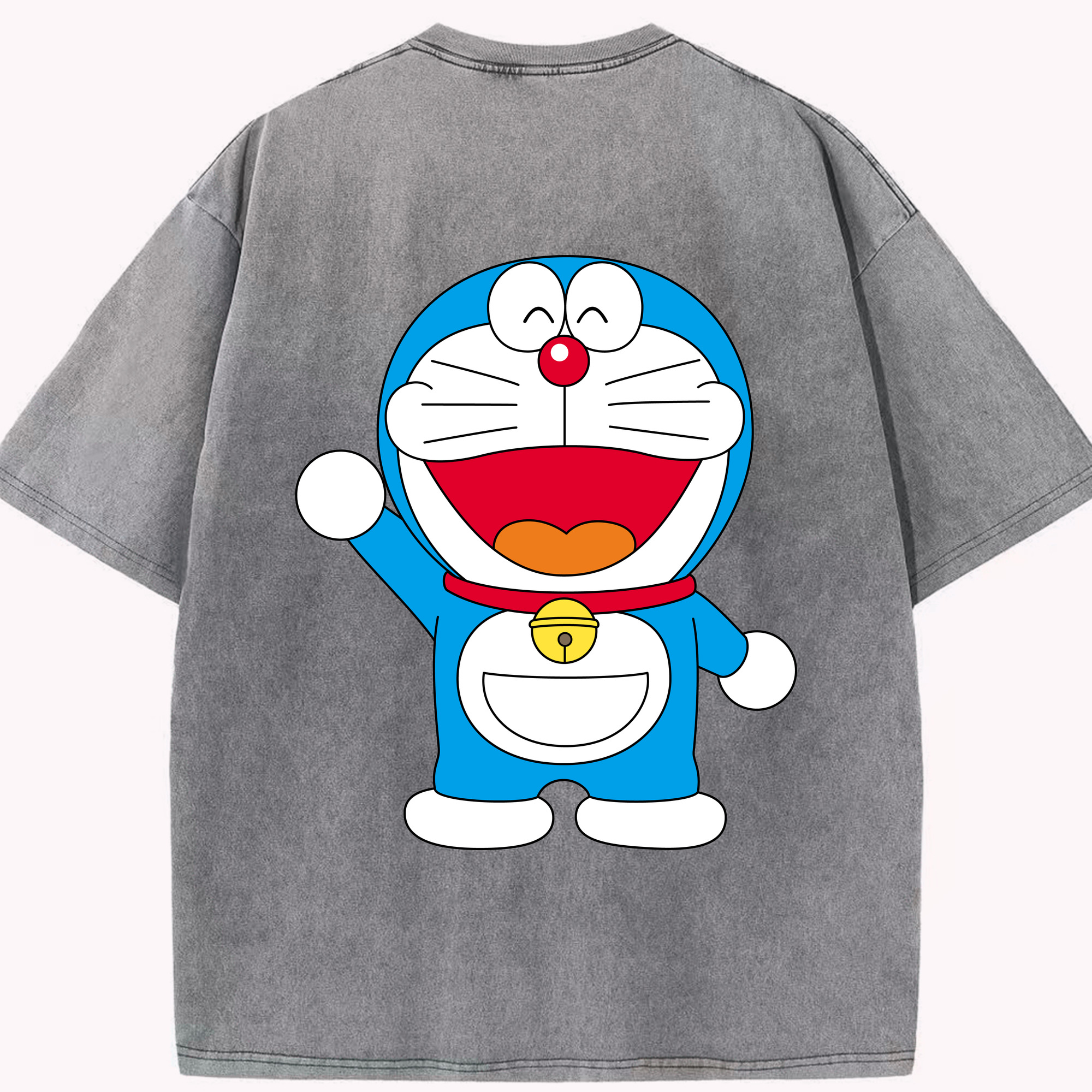 （画像用） ドラえもん Doraemon 綿100% ヴィンテージ風 半袖Tシャツ（背面プリント）