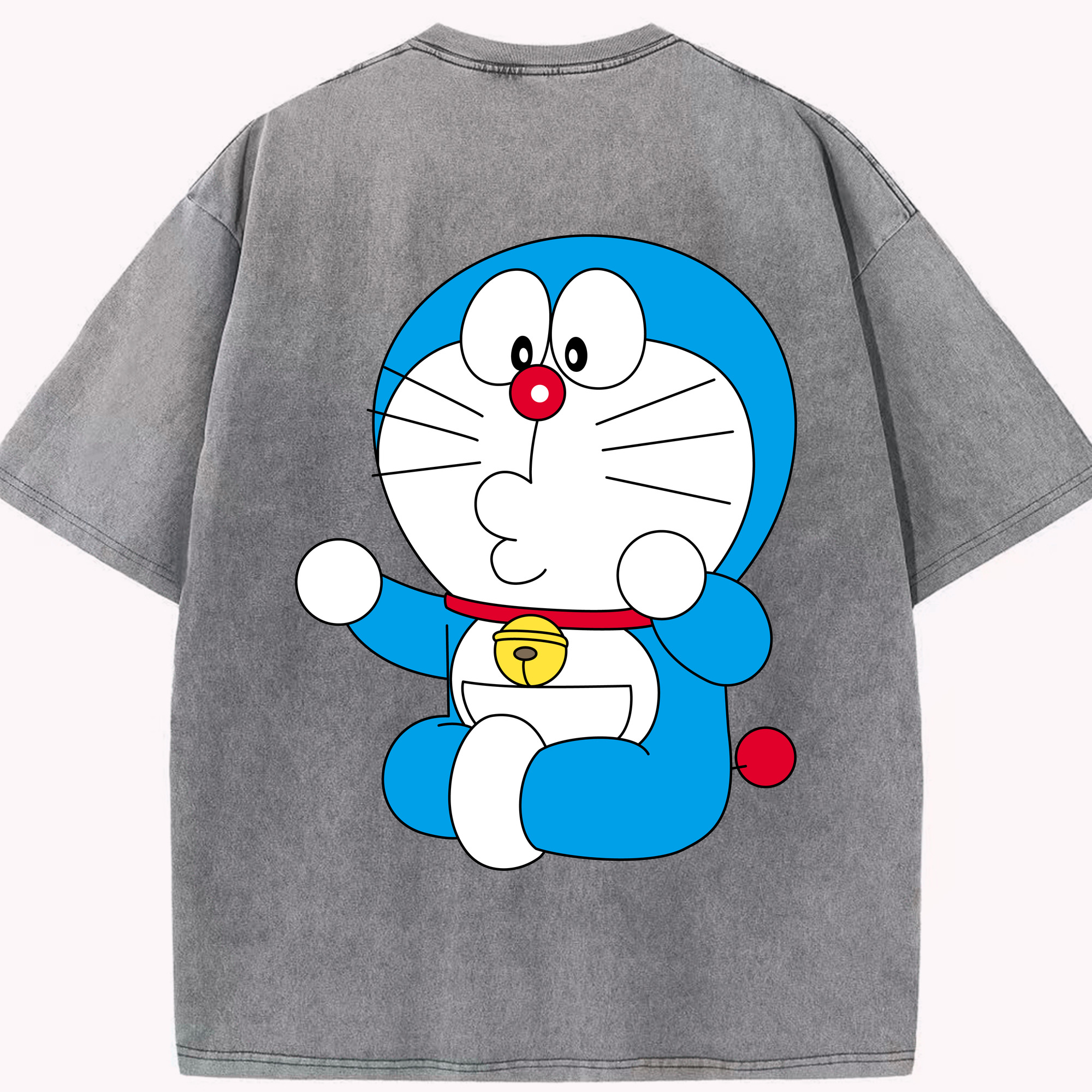 （画像用） ドラえもん Doraemon 綿100% ヴィンテージ風 半袖Tシャツ（背面プリント）