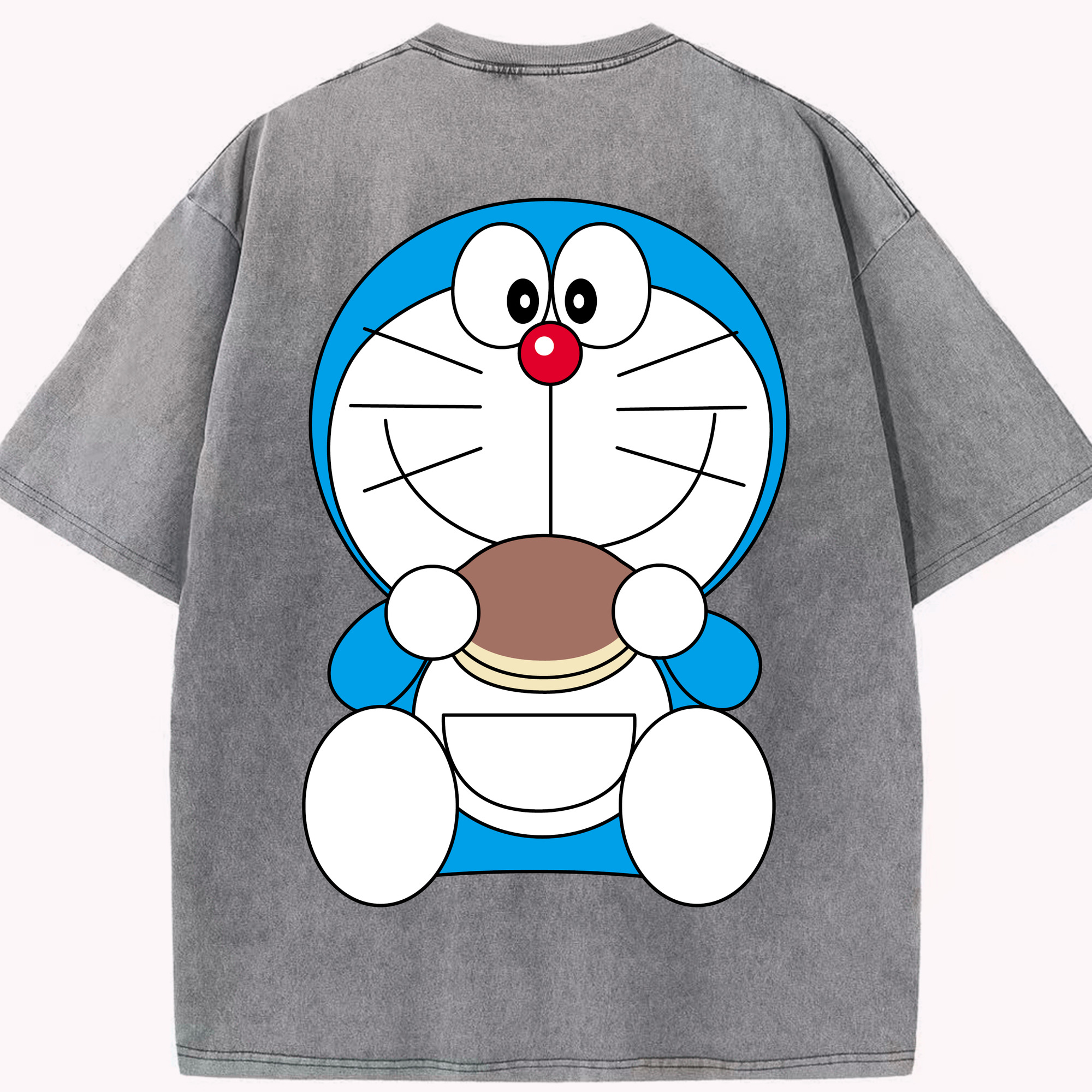 （画像用） ドラえもん Doraemon 綿100% ヴィンテージ風 半袖Tシャツ（背面プリント）