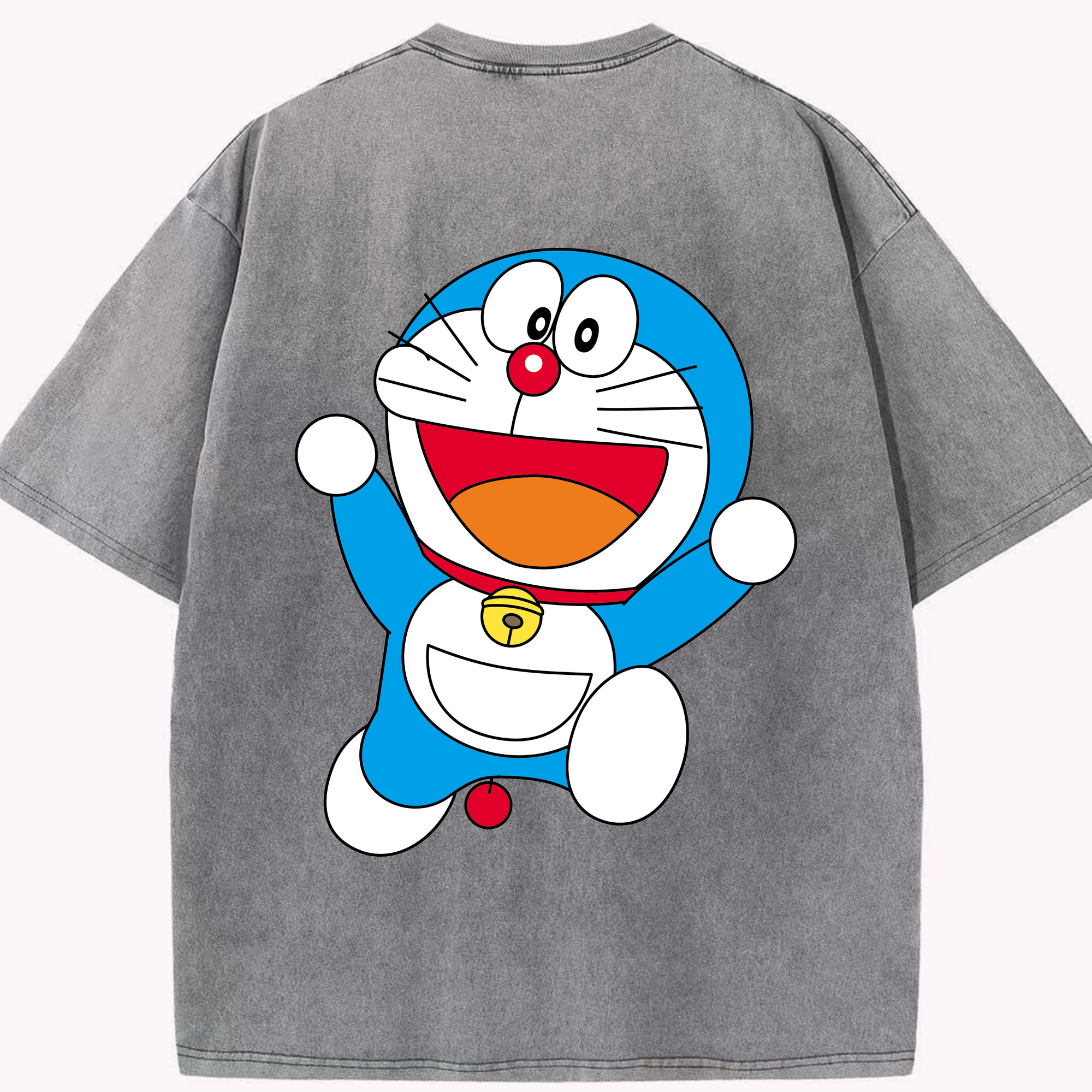 （画像用） ドラえもん Doraemon 綿100% ヴィンテージ風 半袖Tシャツ（背面プリント）