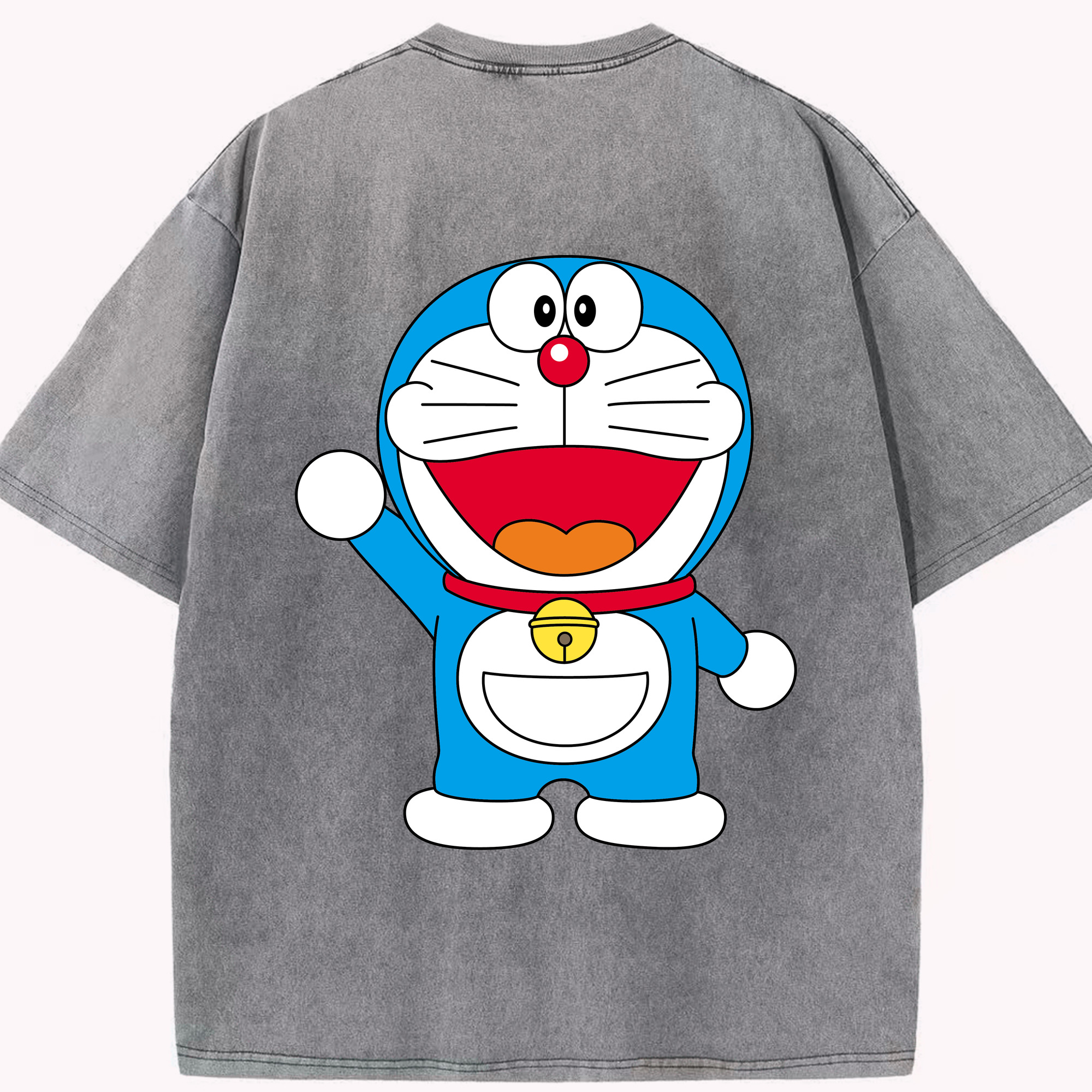 （画像用） ドラえもん Doraemon 綿100% ヴィンテージ風 半袖Tシャツ（背面プリント）
