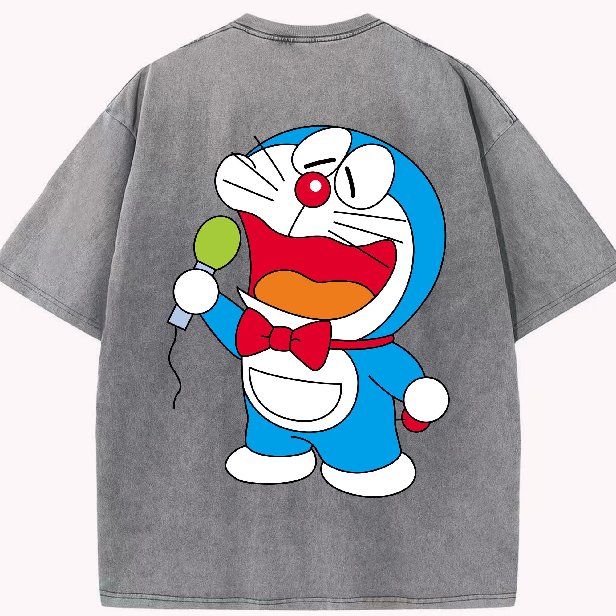 （画像用） ドラえもん Doraemon 綿100% ヴィンテージ風 半袖Tシャツ（背面プリント）