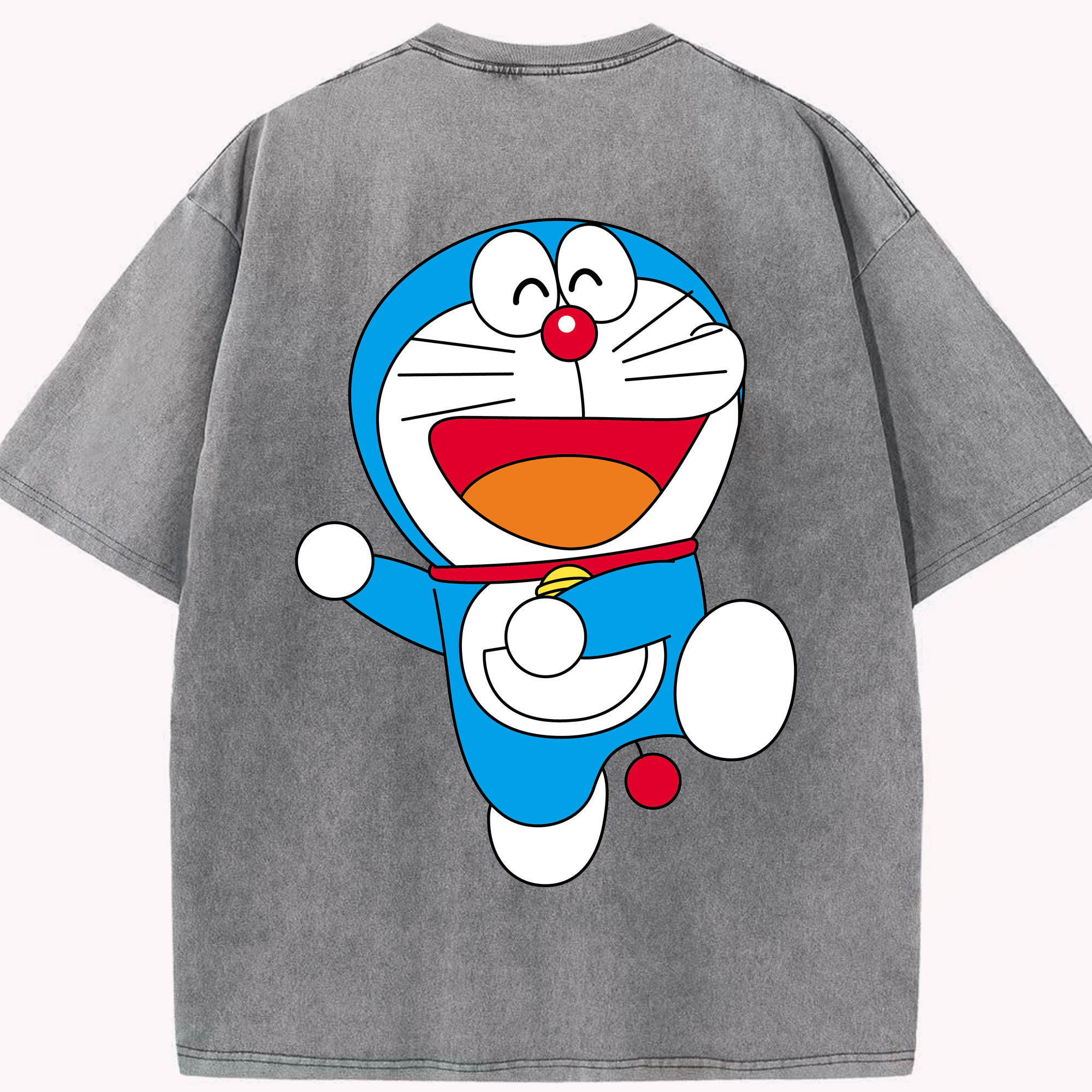 （画像用） ドラえもん Doraemon 綿100% ヴィンテージ風 半袖Tシャツ（背面プリント）