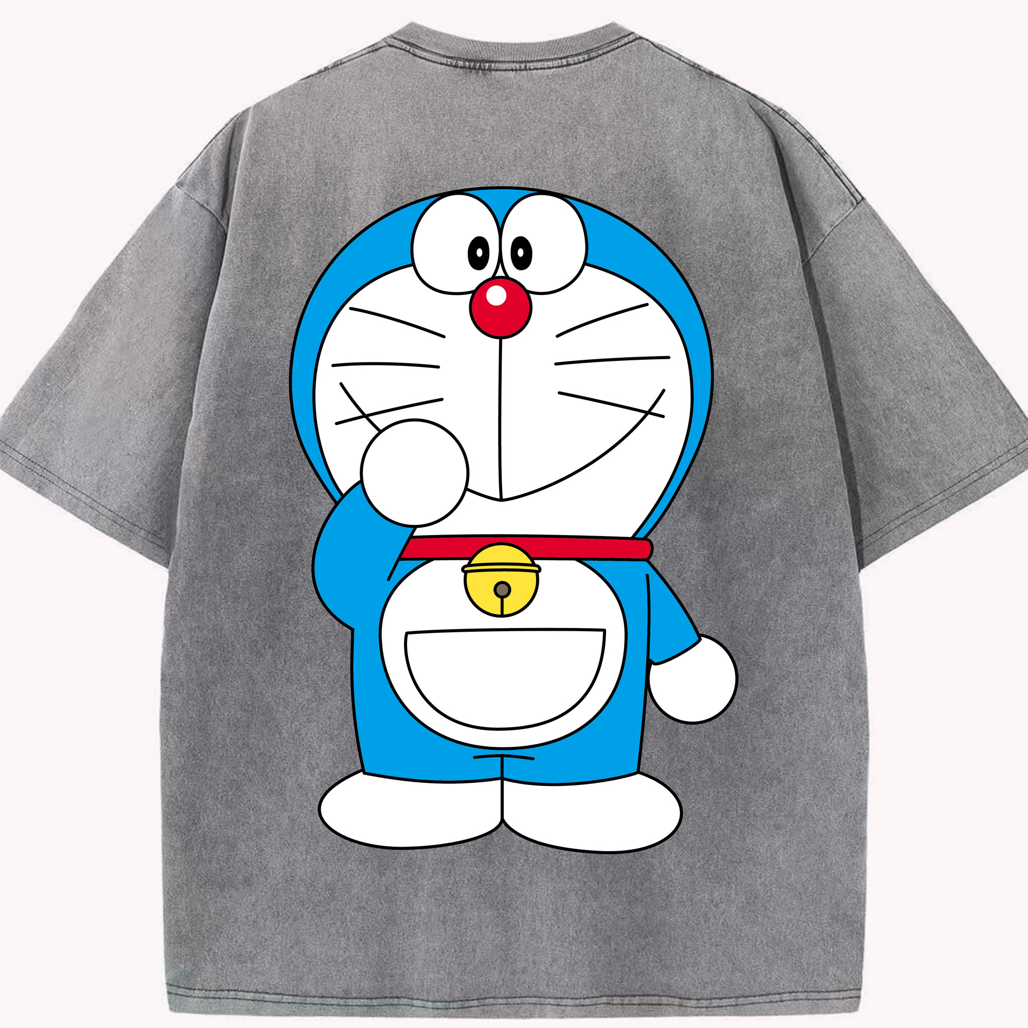 （画像用） ドラえもん Doraemon 綿100% ヴィンテージ風 半袖Tシャツ（背面プリント）