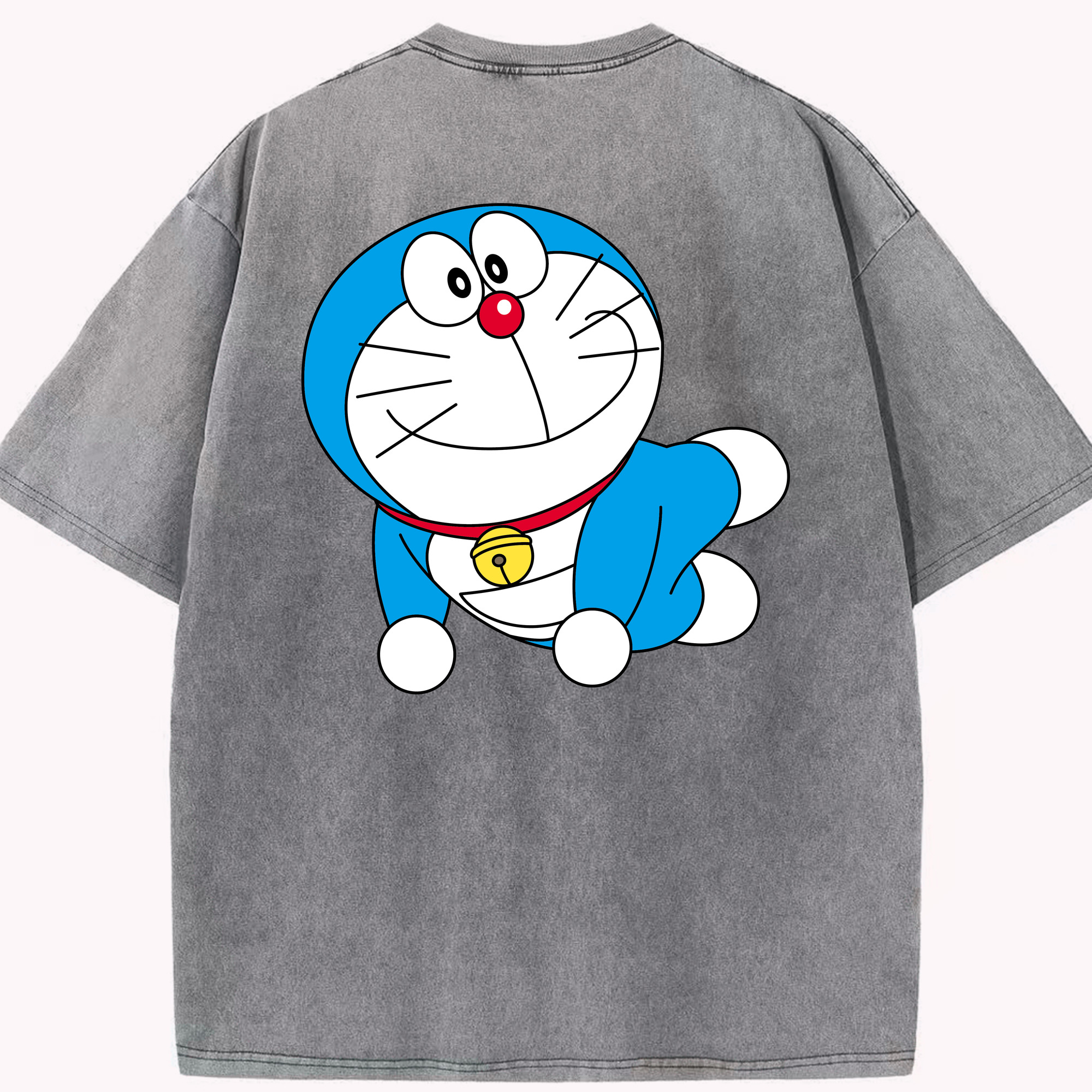 （画像用） ドラえもん Doraemon 綿100% ヴィンテージ風 半袖Tシャツ（背面プリント）