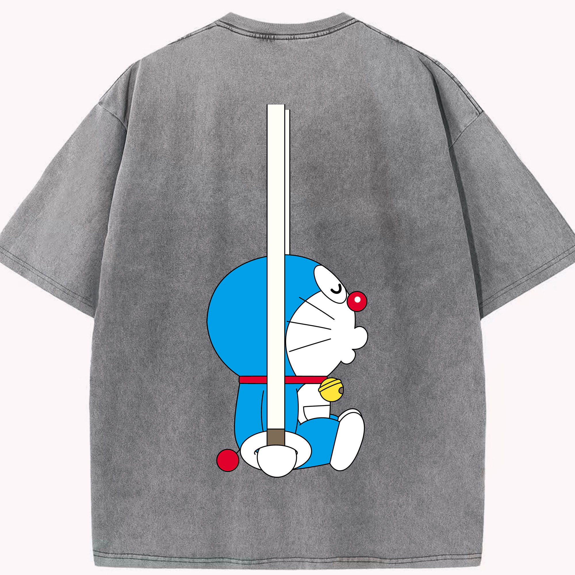 （画像用） ドラえもん Doraemon 綿100% ヴィンテージ風 半袖Tシャツ（背面プリント）