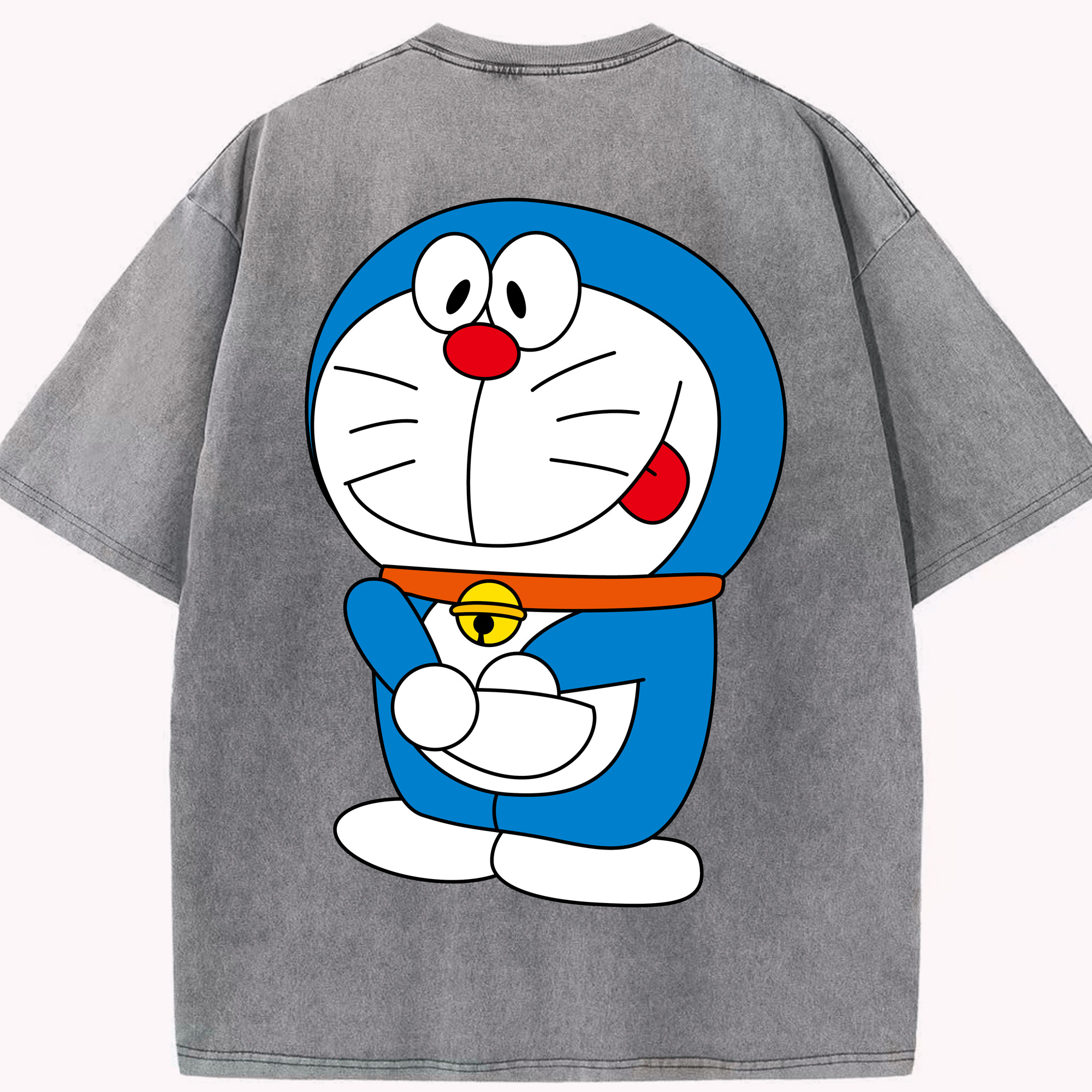 （画像用） ドラえもん Doraemon 綿100% ヴィンテージ風 半袖Tシャツ（背面プリント）