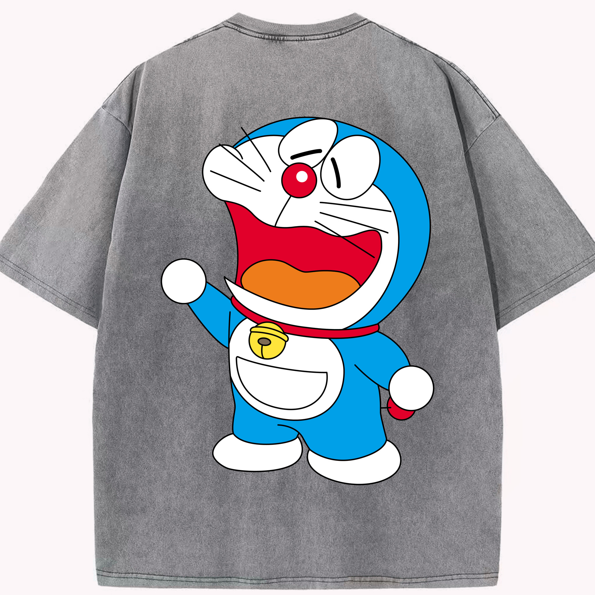 （画像用） ドラえもん Doraemon 綿100% ヴィンテージ風 半袖Tシャツ（背面プリント）