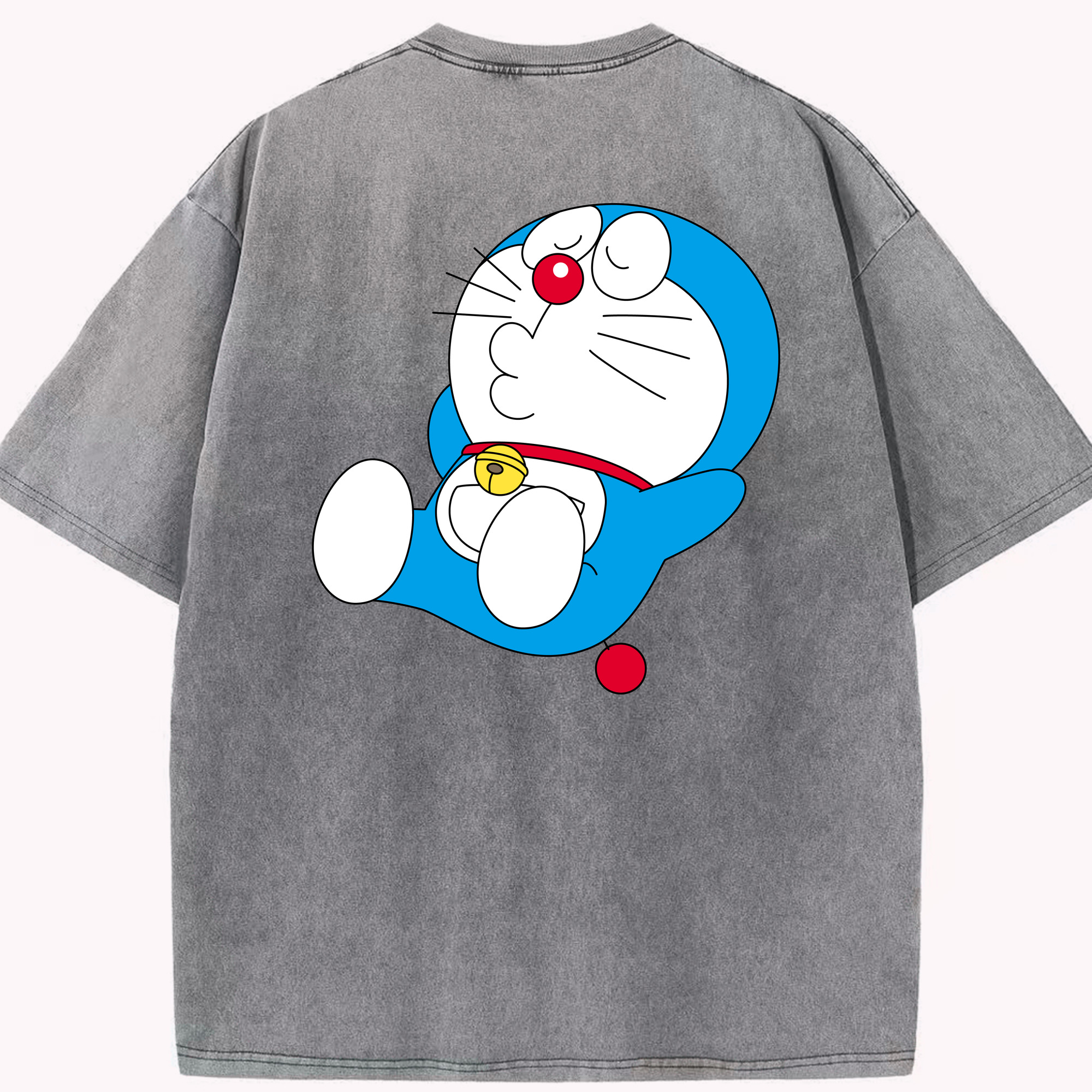 （画像用） ドラえもん Doraemon 綿100% ヴィンテージ風 半袖Tシャツ（背面プリント）
