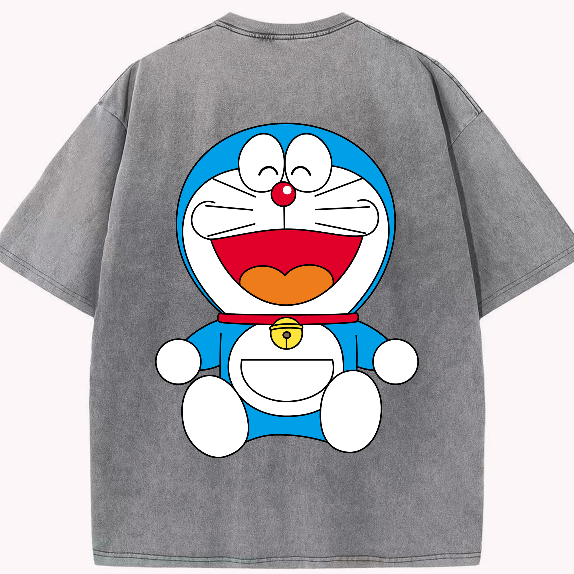 （画像用） ドラえもん Doraemon 綿100% ヴィンテージ風 半袖Tシャツ（背面プリント）
