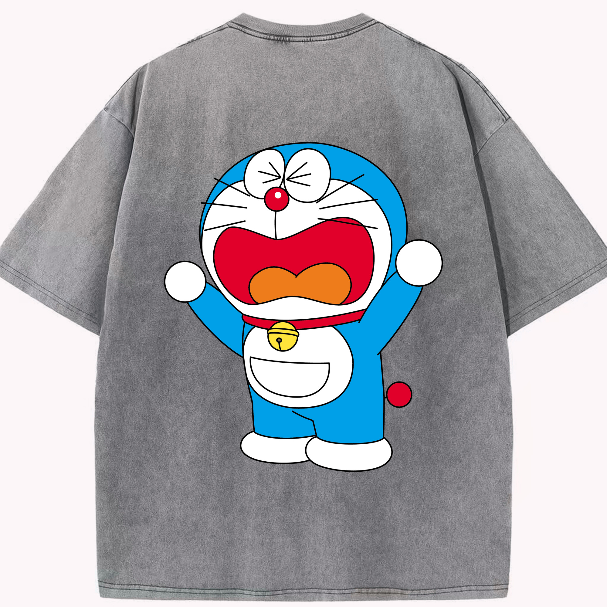 （画像用） ドラえもん Doraemon 綿100% ヴィンテージ風 半袖Tシャツ（背面プリント）