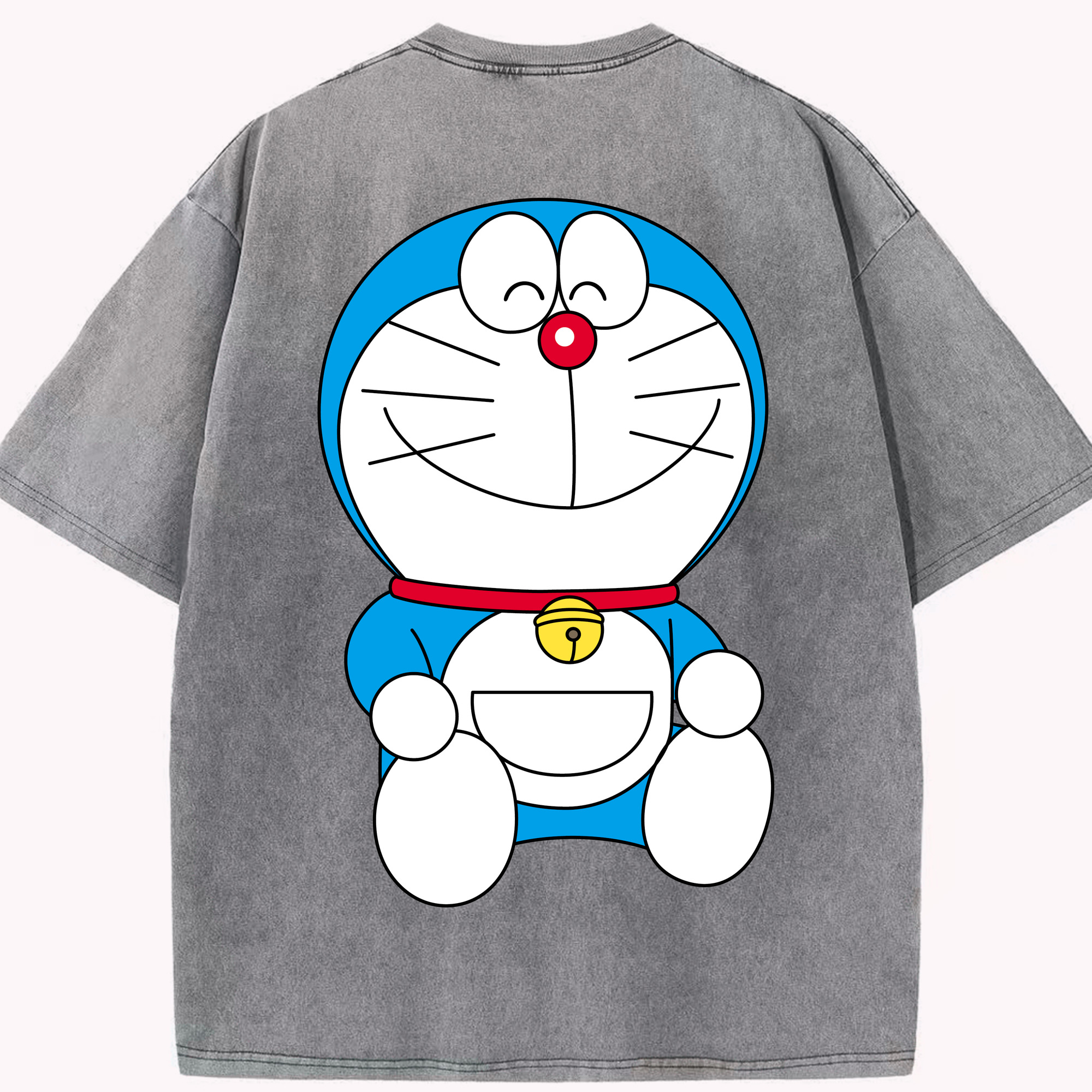 （画像用） ドラえもん Doraemon 綿100% ヴィンテージ風 半袖Tシャツ（背面プリント）