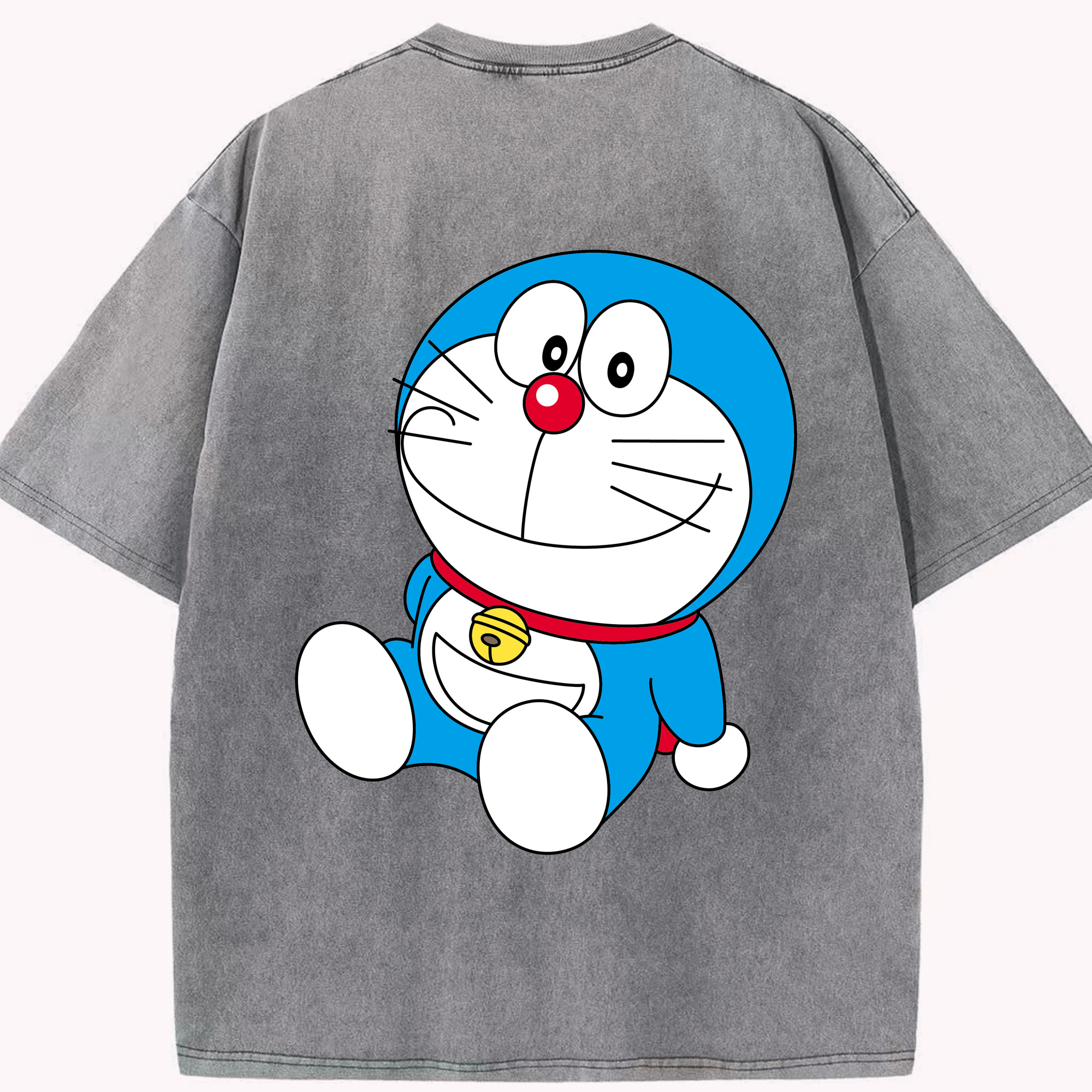 （画像用） ドラえもん Doraemon 綿100% ヴィンテージ風 半袖Tシャツ（背面プリント）