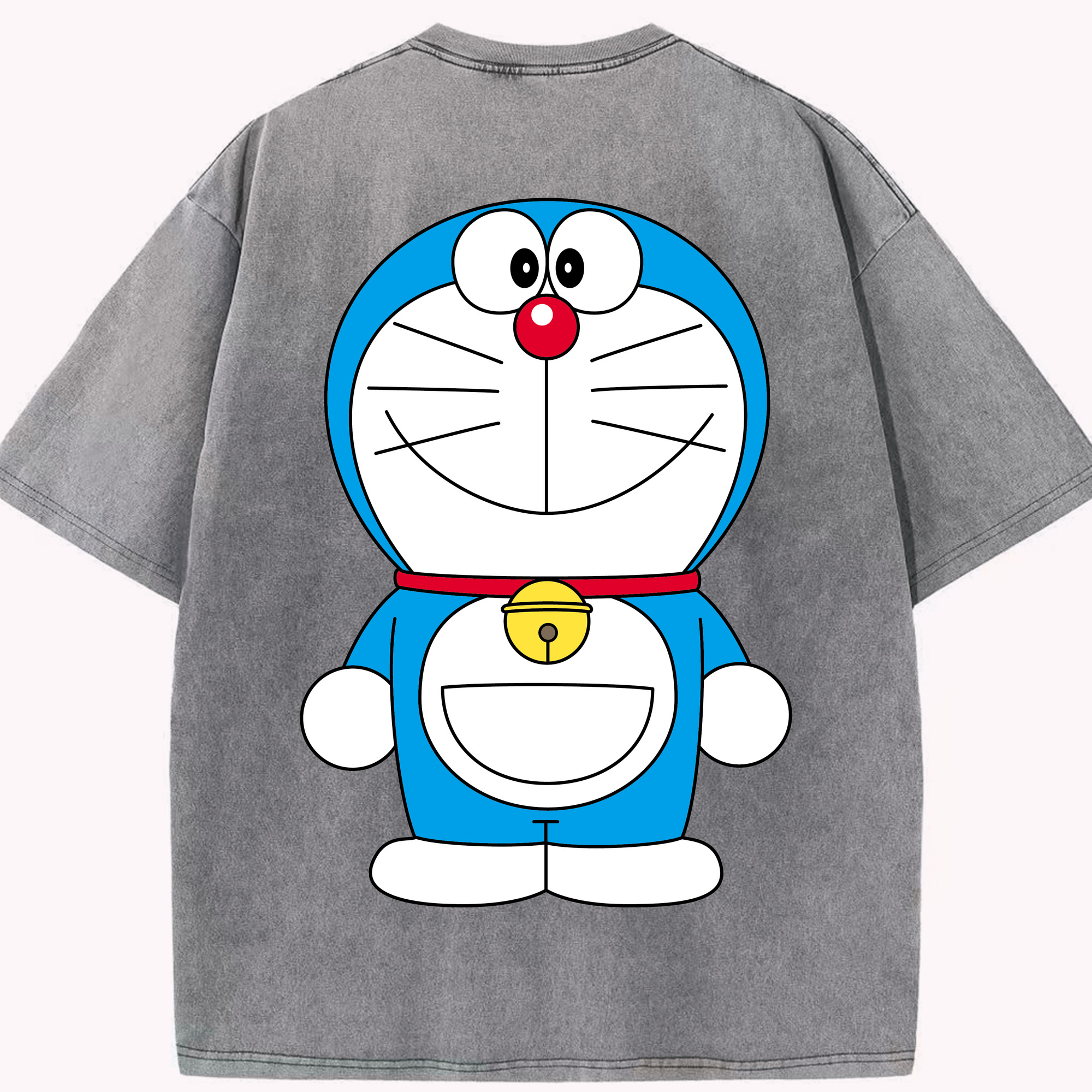 （画像用） ドラえもん Doraemon 綿100% ヴィンテージ風 半袖Tシャツ（背面プリント）
