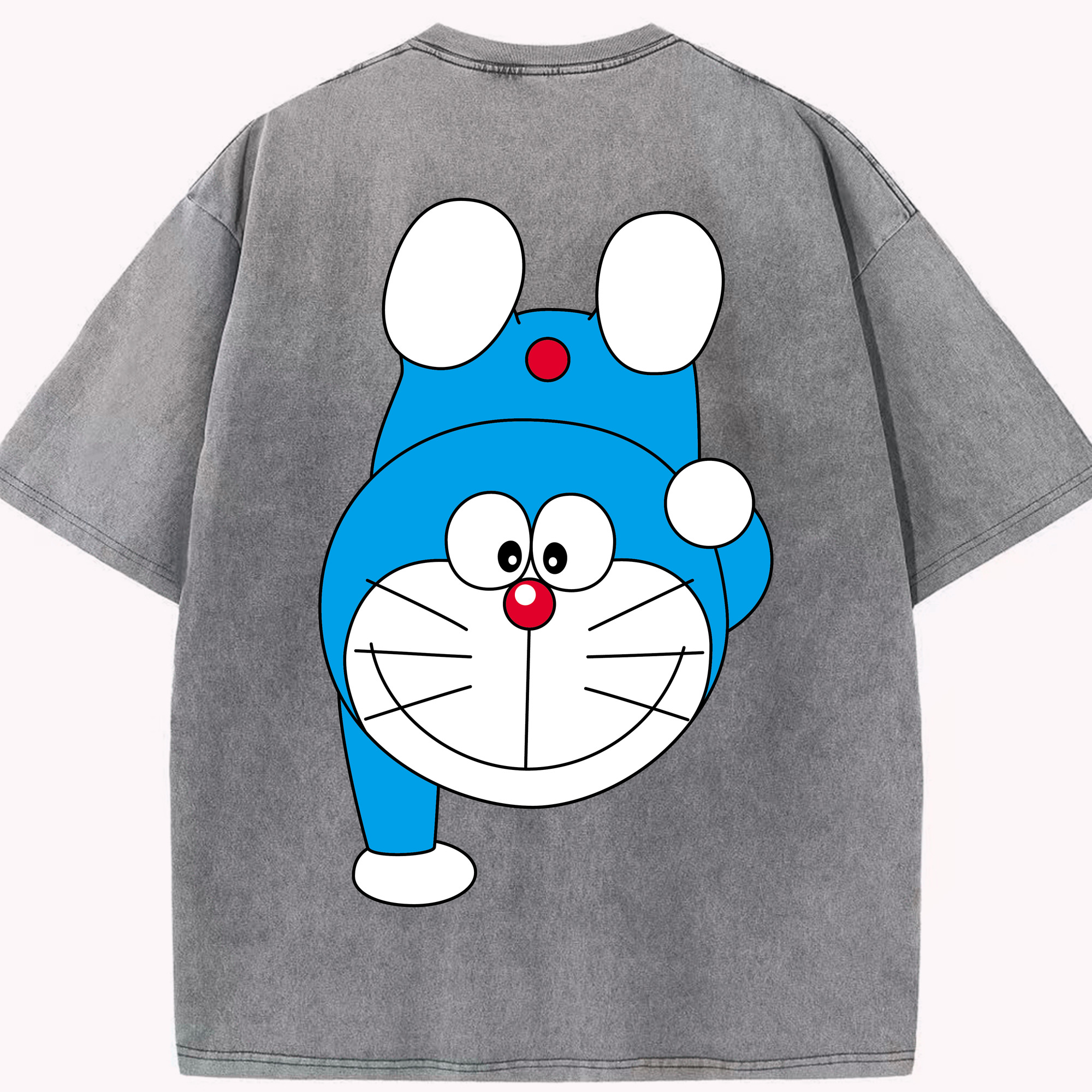 （画像用） ドラえもん Doraemon 綿100% ヴィンテージ風 半袖Tシャツ（背面プリント）