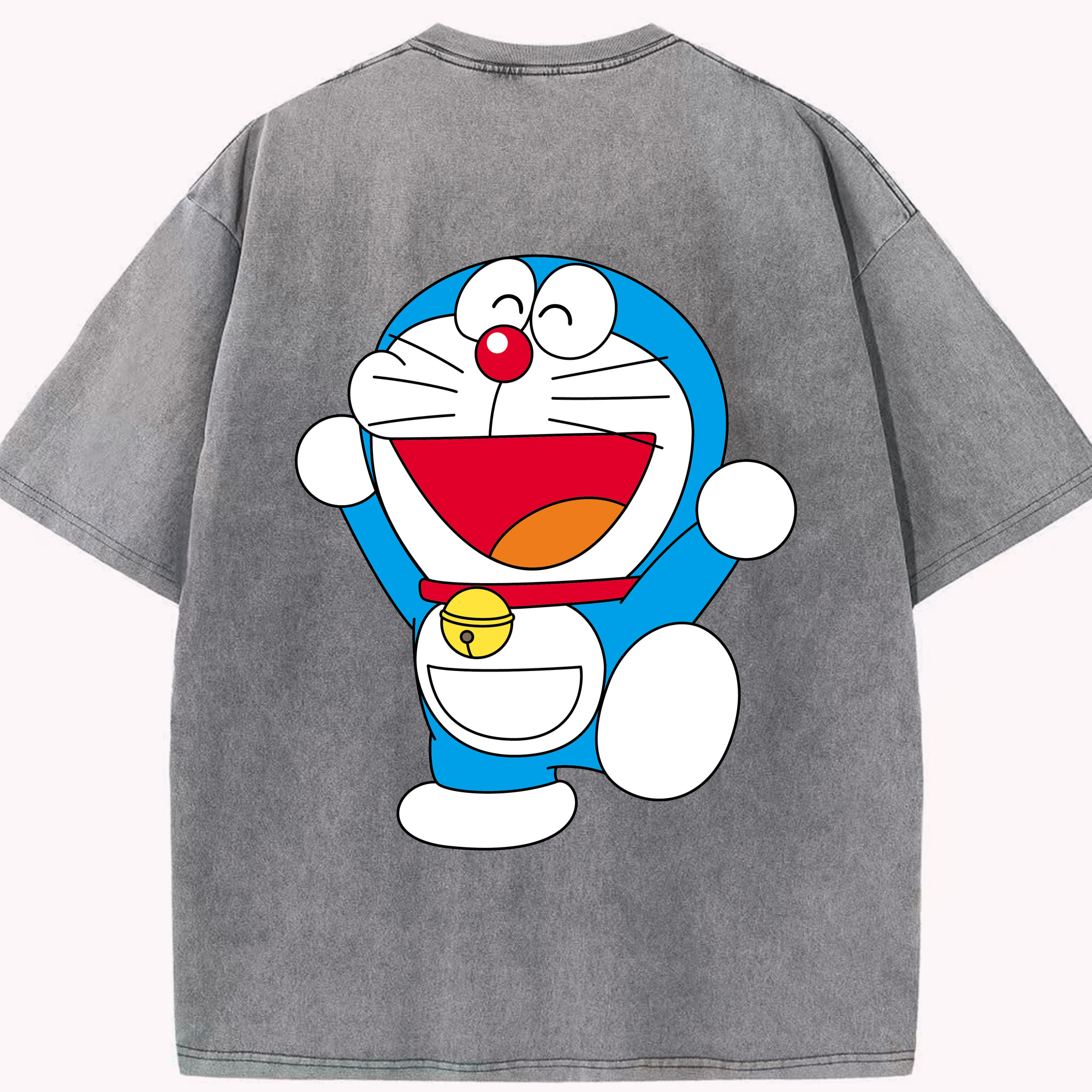 （画像用） ドラえもん Doraemon 綿100% ヴィンテージ風 半袖Tシャツ（背面プリント）