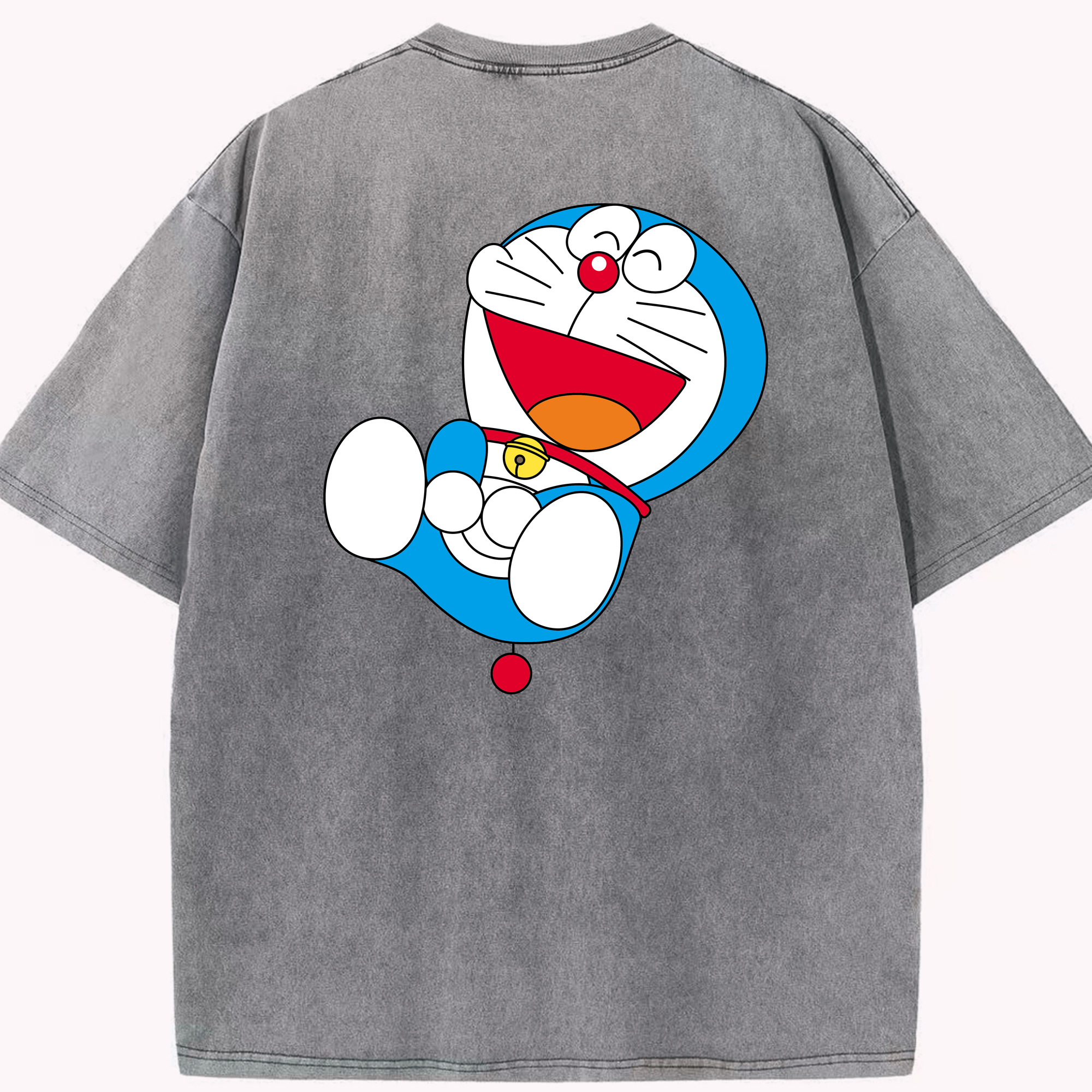 （画像用） ドラえもん Doraemon 綿100% ヴィンテージ風 半袖Tシャツ（背面プリント）