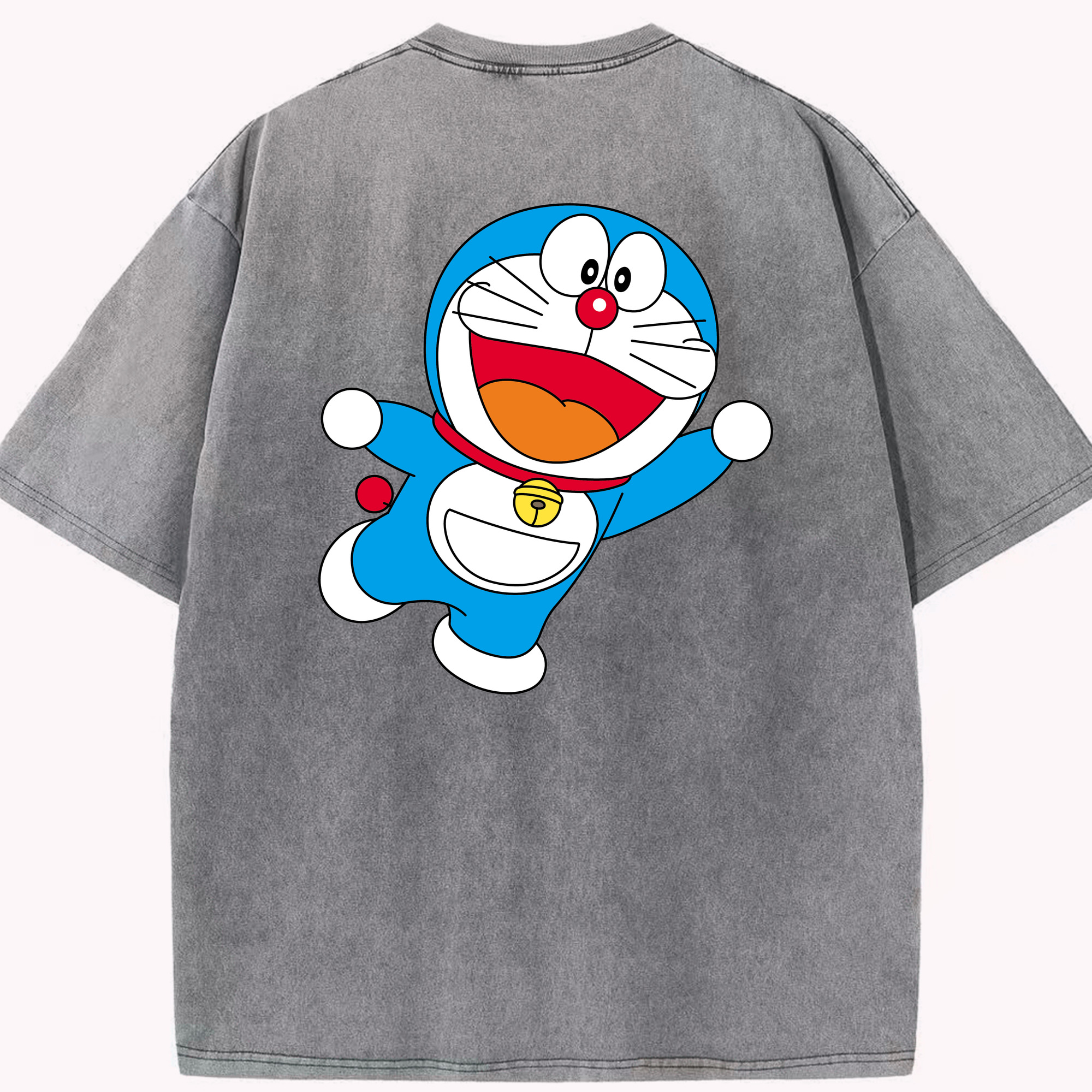 （画像用） ドラえもん Doraemon 綿100% ヴィンテージ風 半袖Tシャツ（背面プリント）