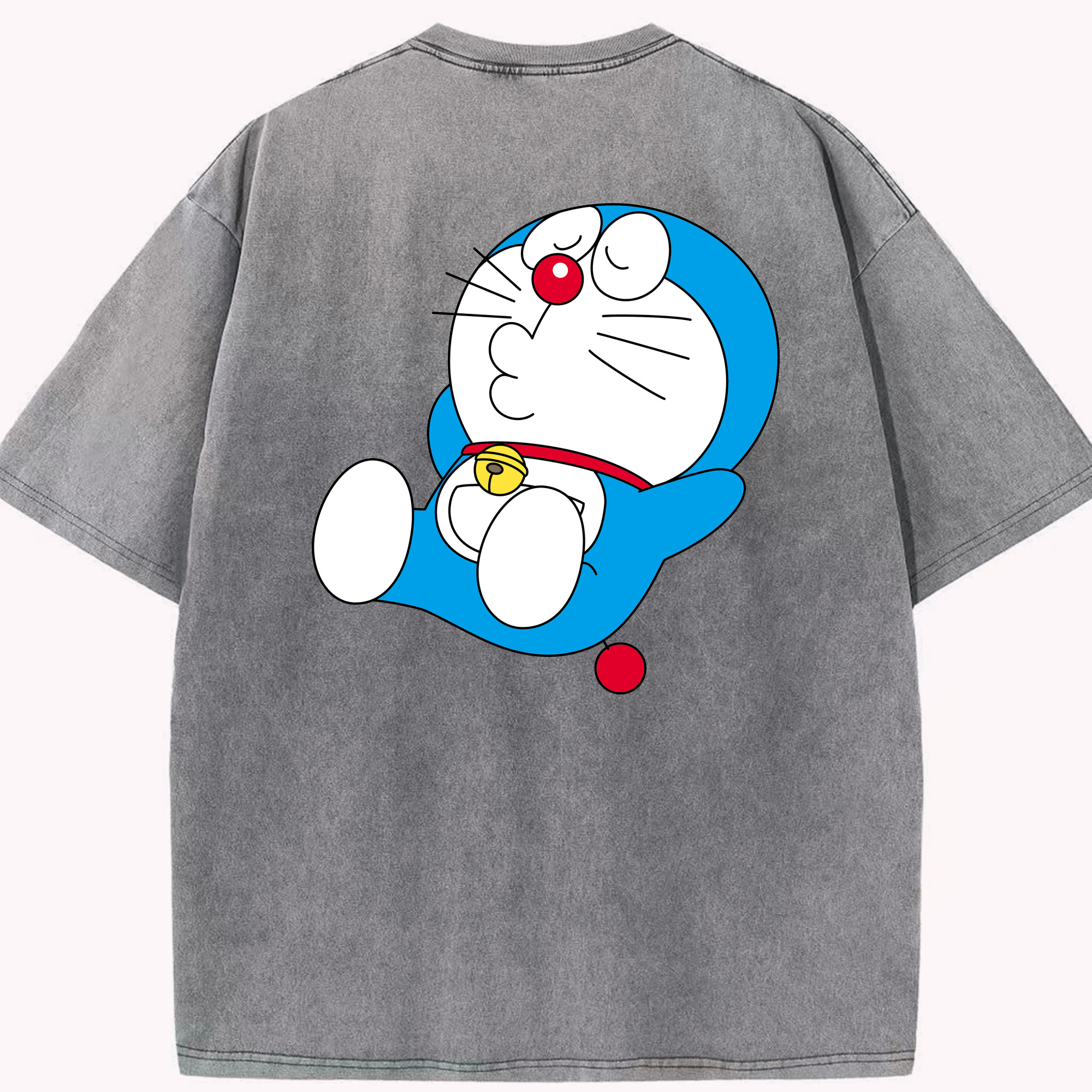 （画像用） ドラえもん Doraemon 綿100% ヴィンテージ風 半袖Tシャツ（背面プリント）