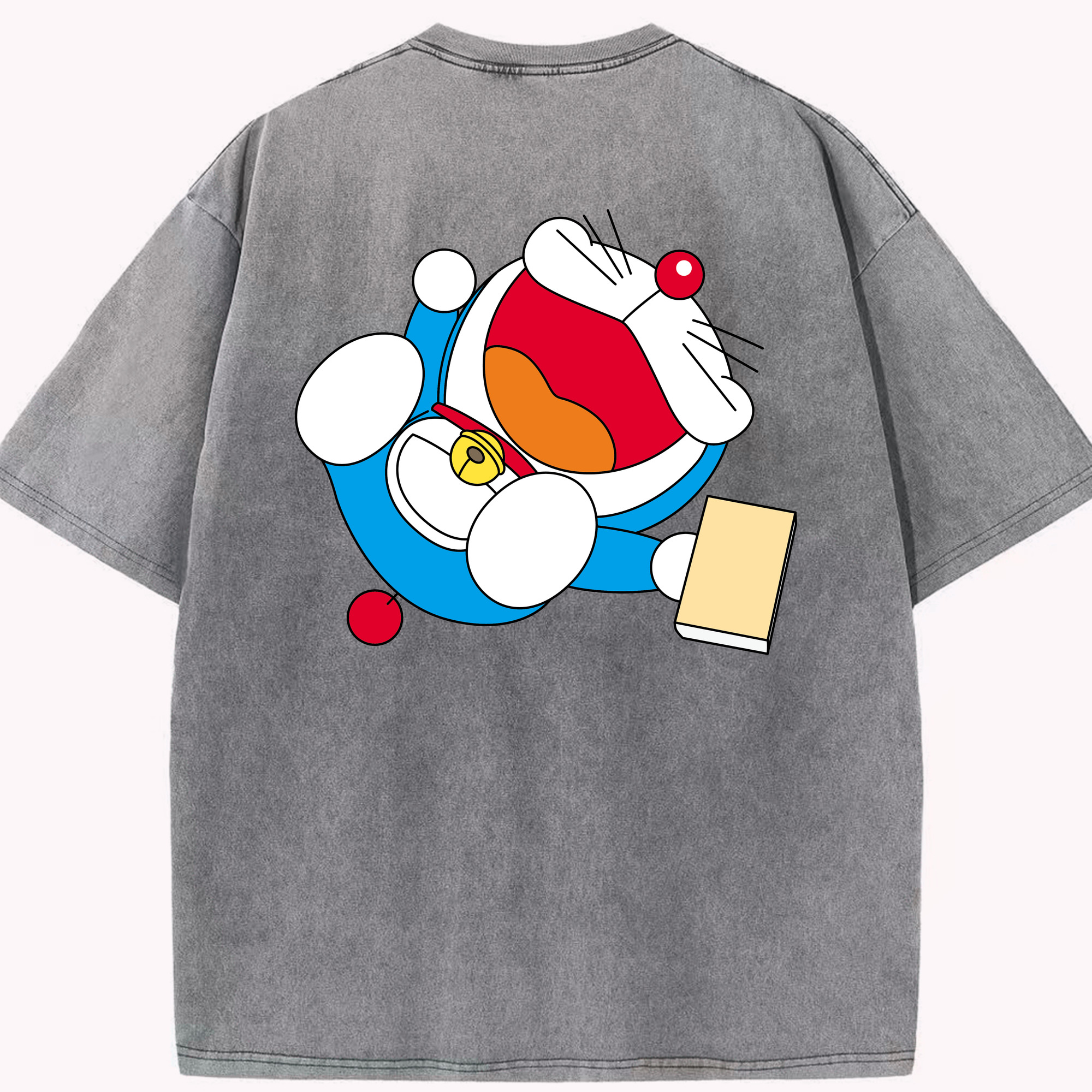 （画像用） ドラえもん Doraemon 綿100% ヴィンテージ風 半袖Tシャツ（背面プリント）