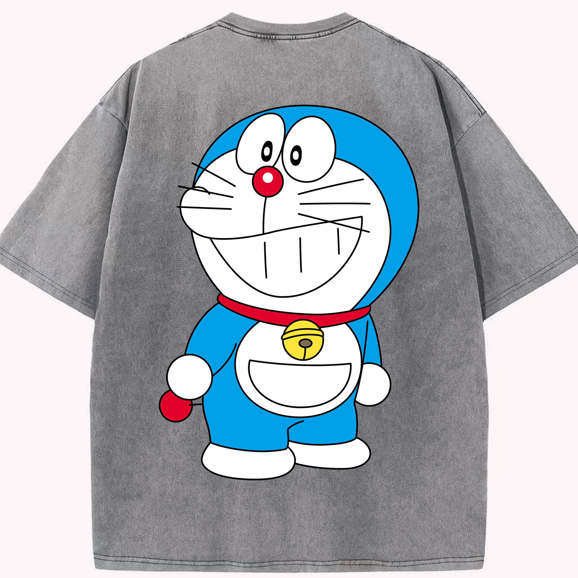 （画像用） ドラえもん Doraemon 綿100% ヴィンテージ風 半袖Tシャツ（背面プリント）