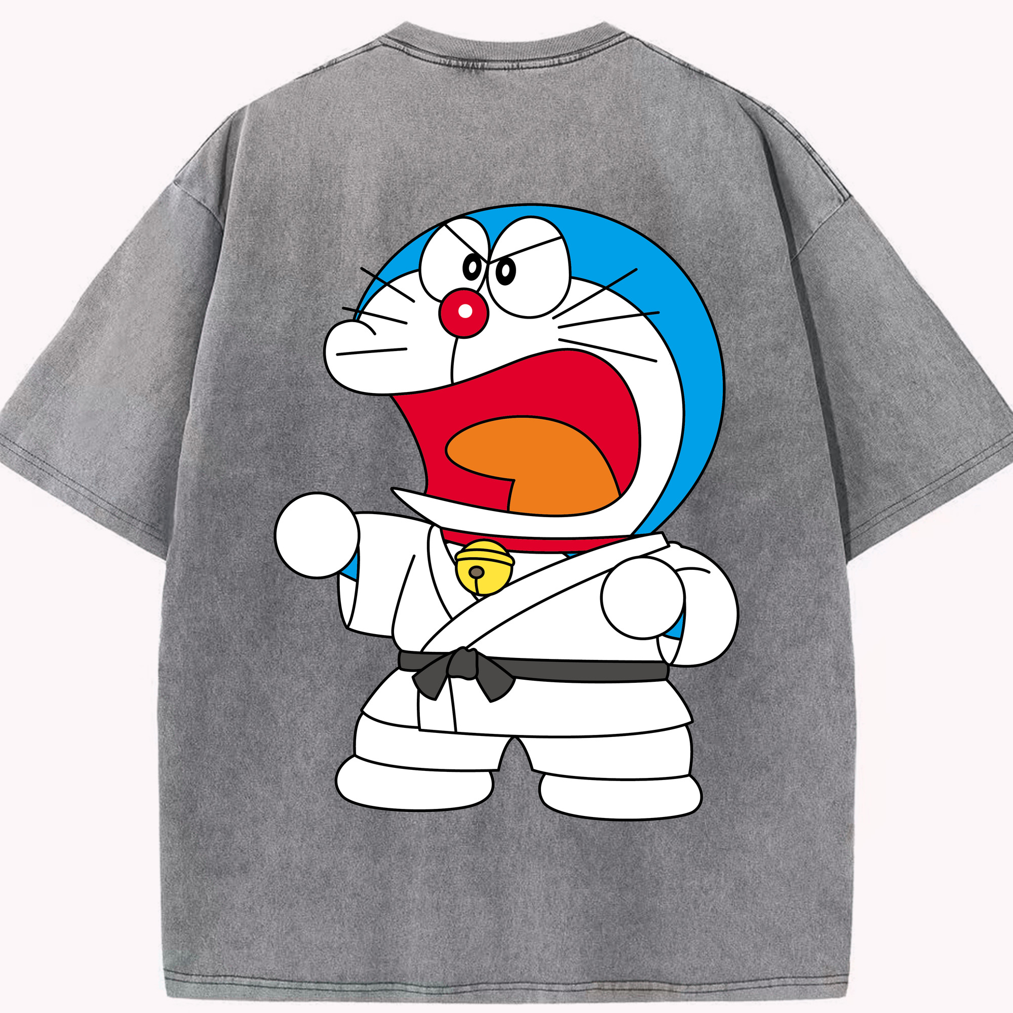 （画像用） ドラえもん Doraemon 綿100% ヴィンテージ風 半袖Tシャツ（背面プリント）