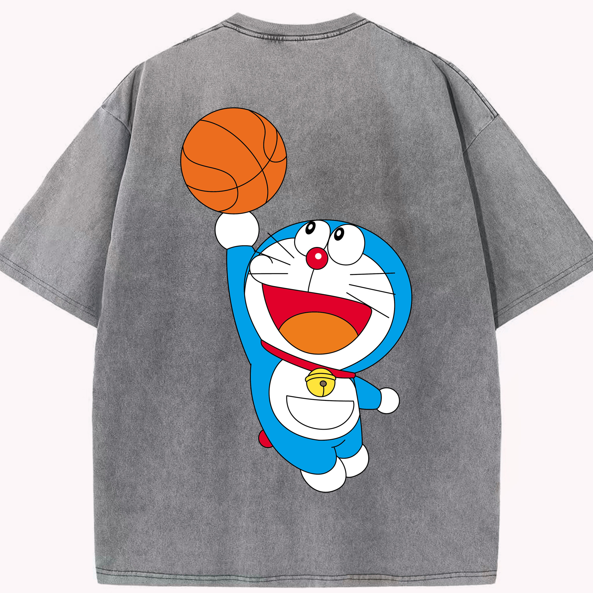 （画像用） ドラえもん Doraemon 綿100% ヴィンテージ風 半袖Tシャツ（背面プリント）