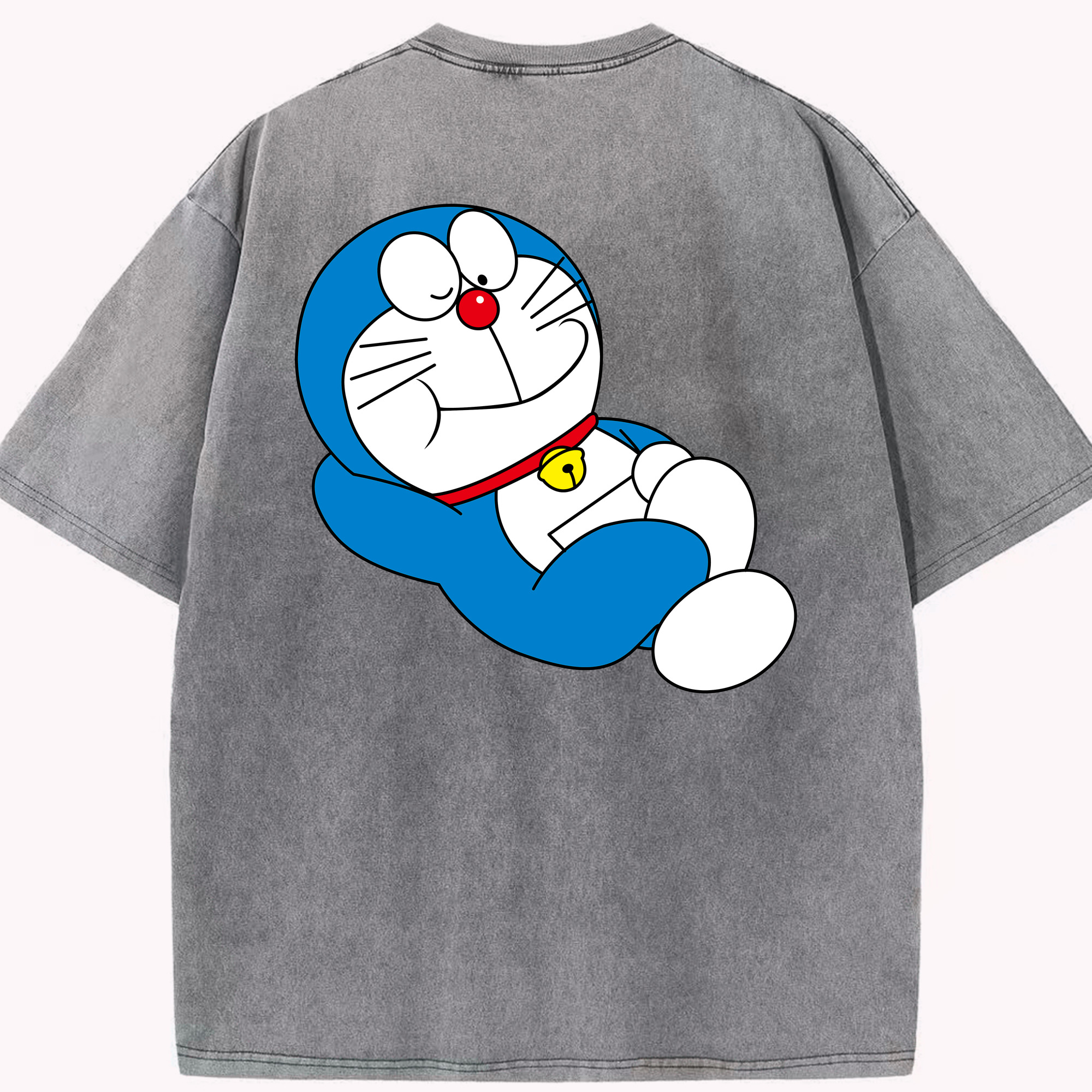 （画像用） ドラえもん Doraemon 綿100% ヴィンテージ風 半袖Tシャツ（背面プリント）
