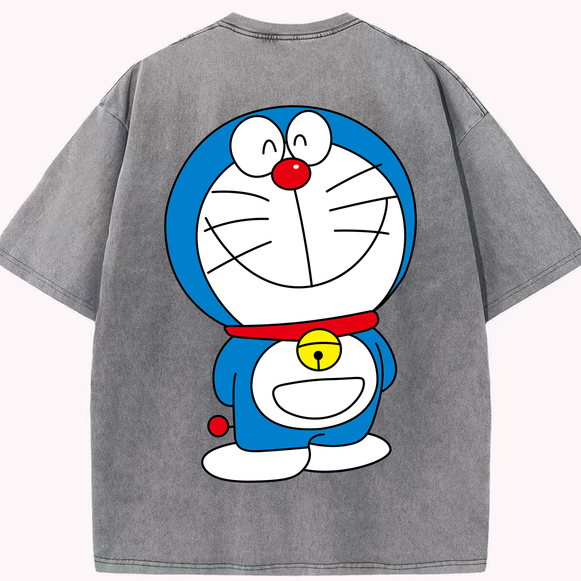 （画像用） ドラえもん Doraemon 綿100% ヴィンテージ風 半袖Tシャツ（背面プリント）