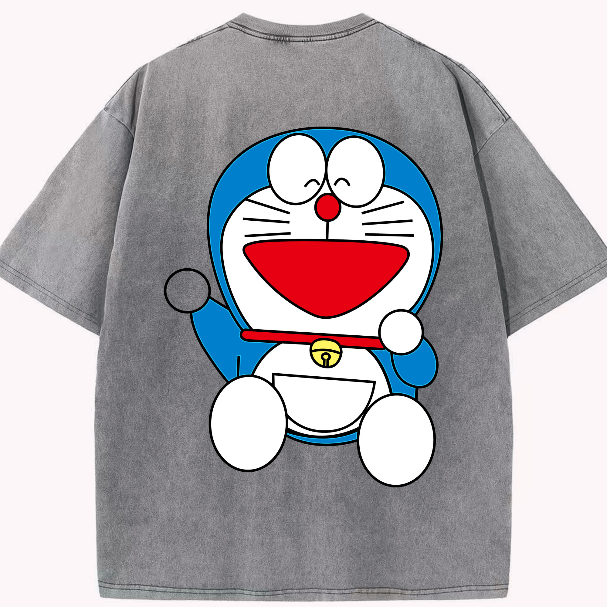 （画像用） ドラえもん Doraemon 綿100% ヴィンテージ風 半袖Tシャツ（背面プリント）