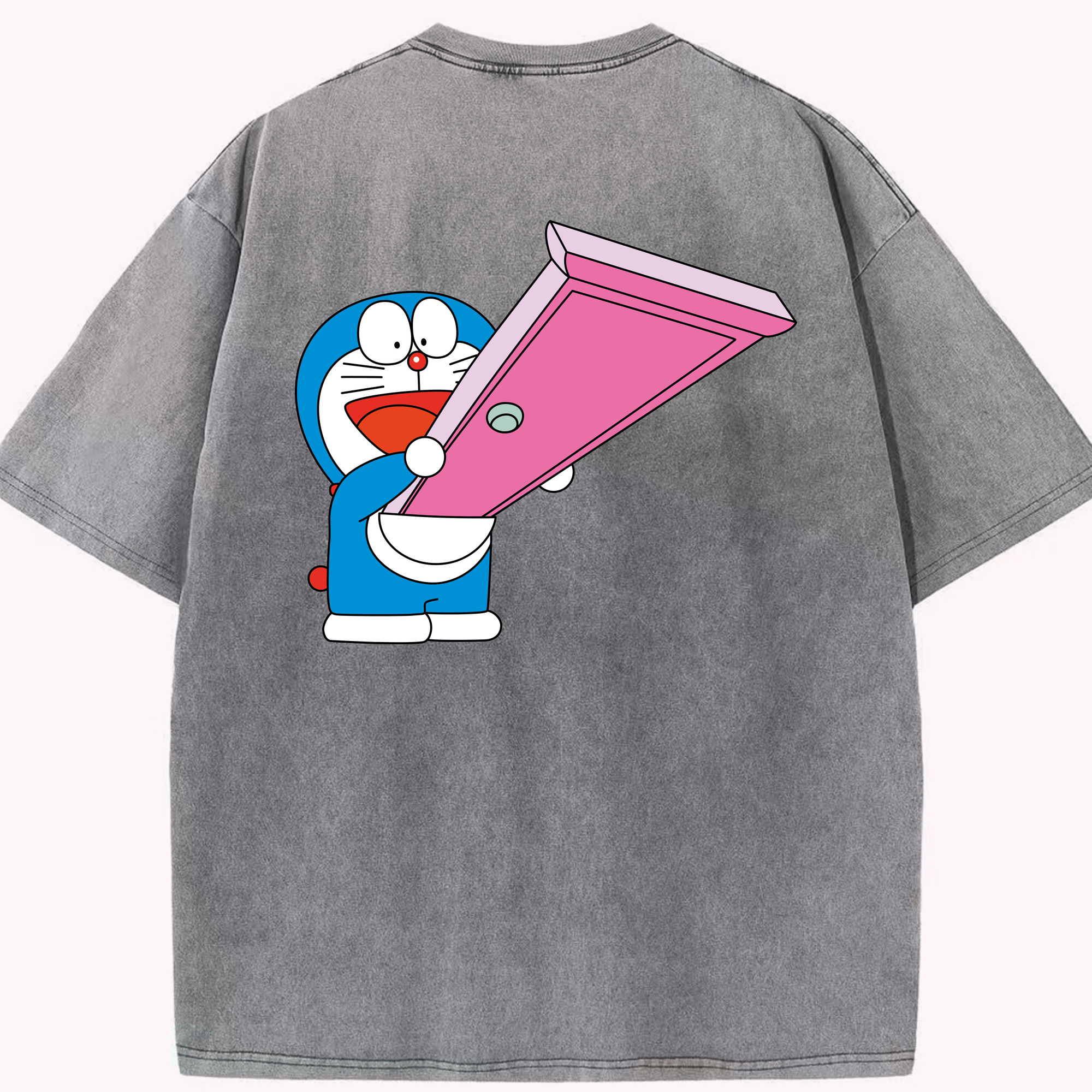 （画像用） ドラえもん Doraemon 綿100% ヴィンテージ風 半袖Tシャツ（背面プリント）