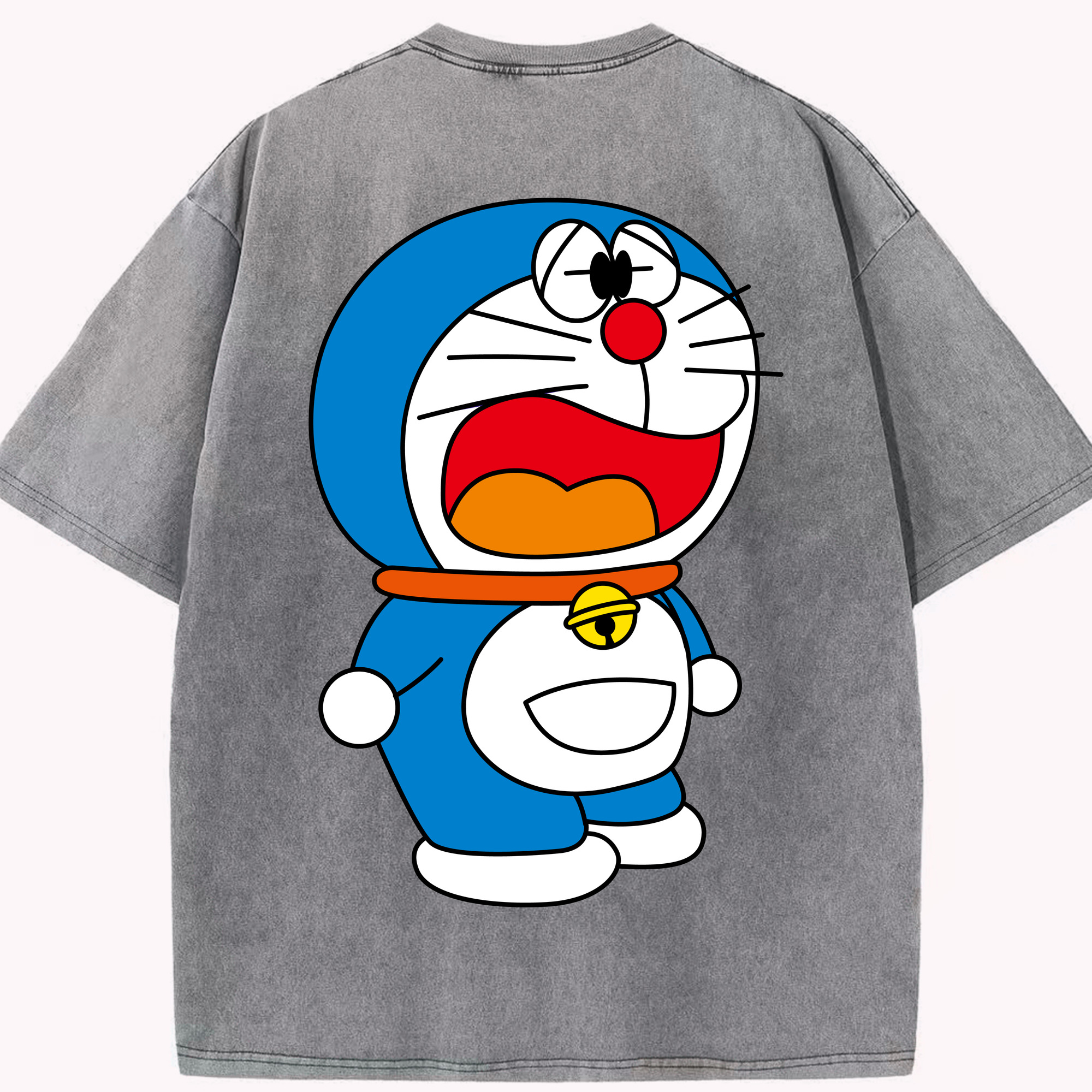 （画像用） ドラえもん Doraemon 綿100% ヴィンテージ風 半袖Tシャツ（背面プリント）