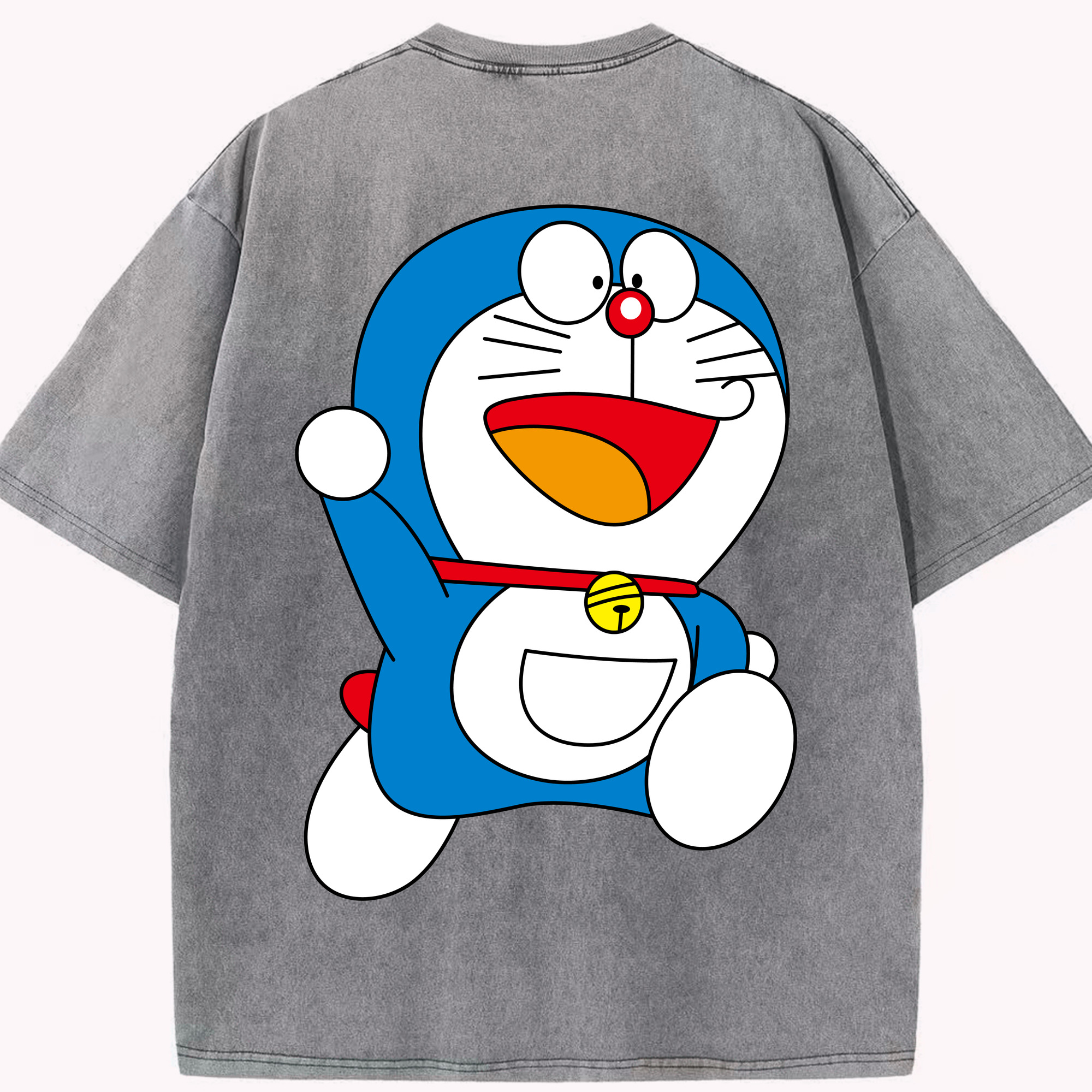 （画像用） ドラえもん Doraemon 綿100% ヴィンテージ風 半袖Tシャツ（背面プリント）