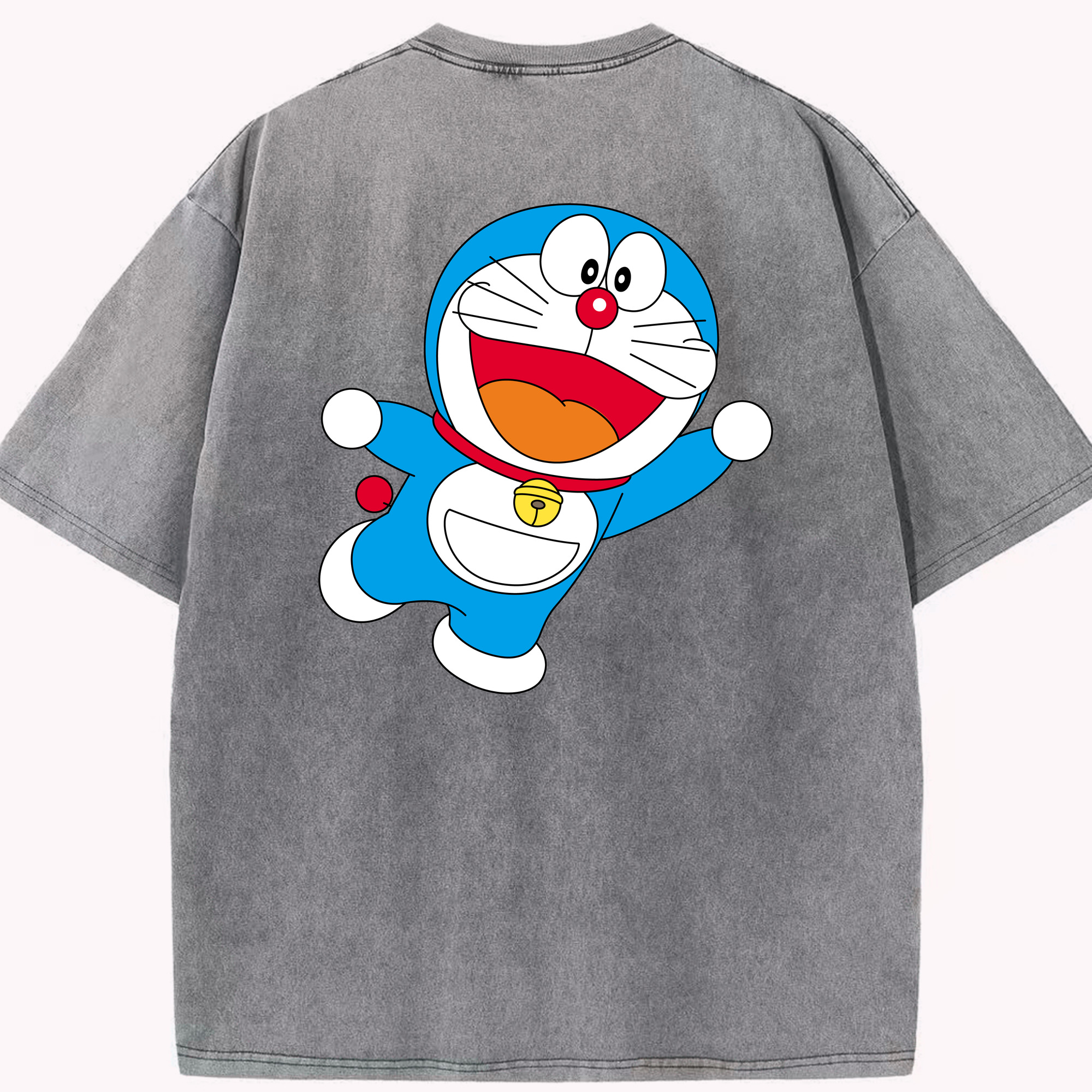 （画像用） ドラえもん Doraemon 綿100% ヴィンテージ風 半袖Tシャツ（背面プリント）