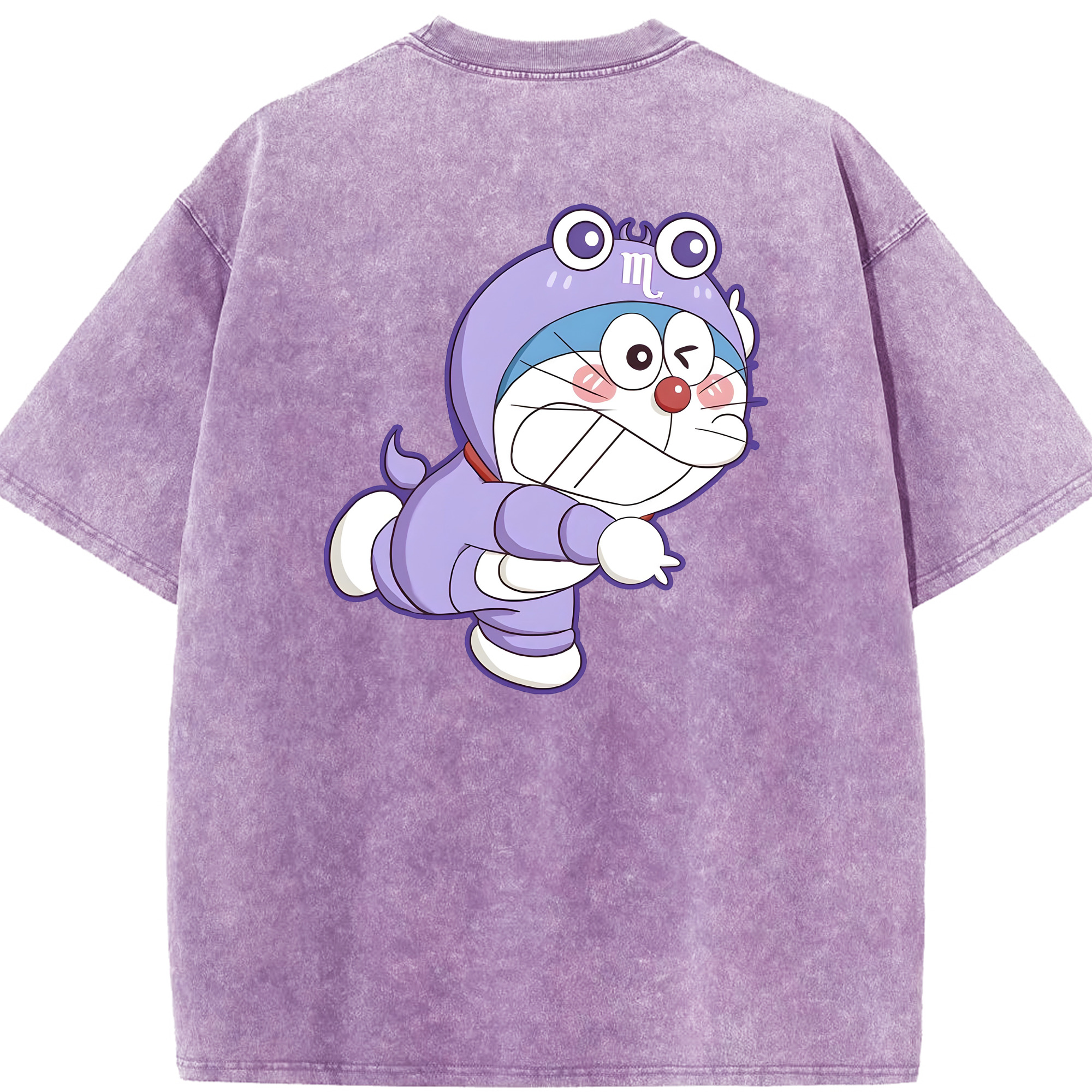 （画像用） ドラえもん Doraemon 綿100% ヴィンテージ風 半袖Tシャツ（背面プリント）