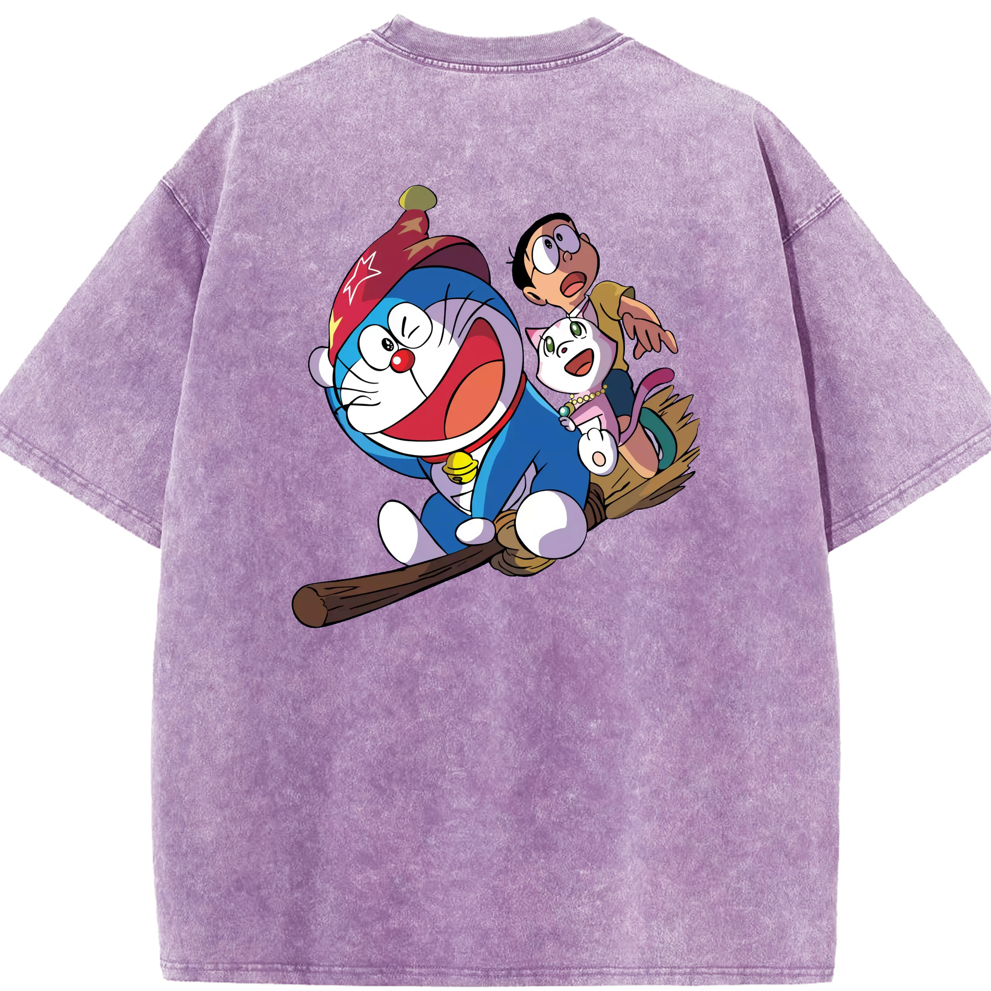 （画像用） ドラえもん Doraemon 綿100% ヴィンテージ風 半袖Tシャツ（背面プリント）