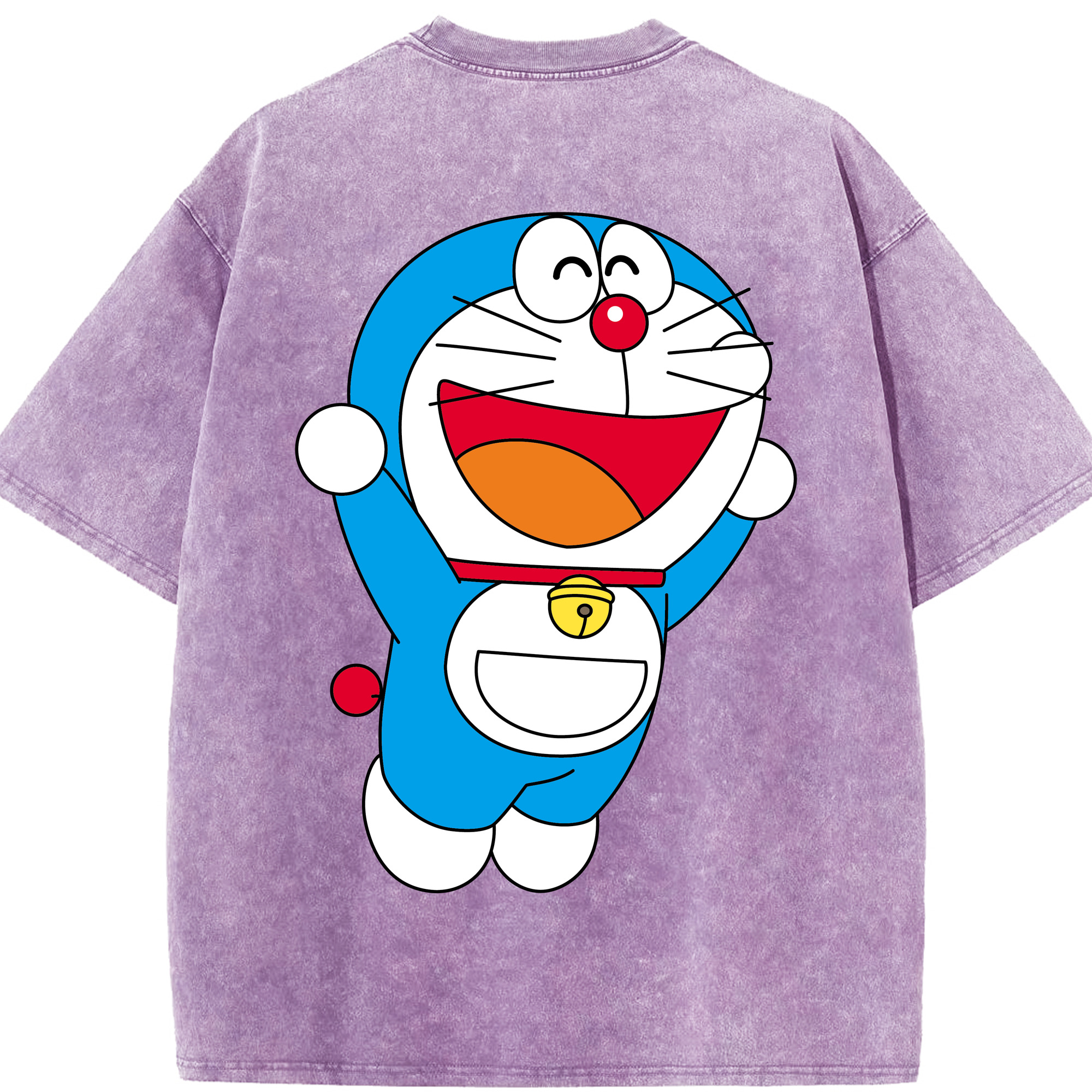 （画像用） ドラえもん Doraemon 綿100% ヴィンテージ風 半袖Tシャツ（背面プリント）