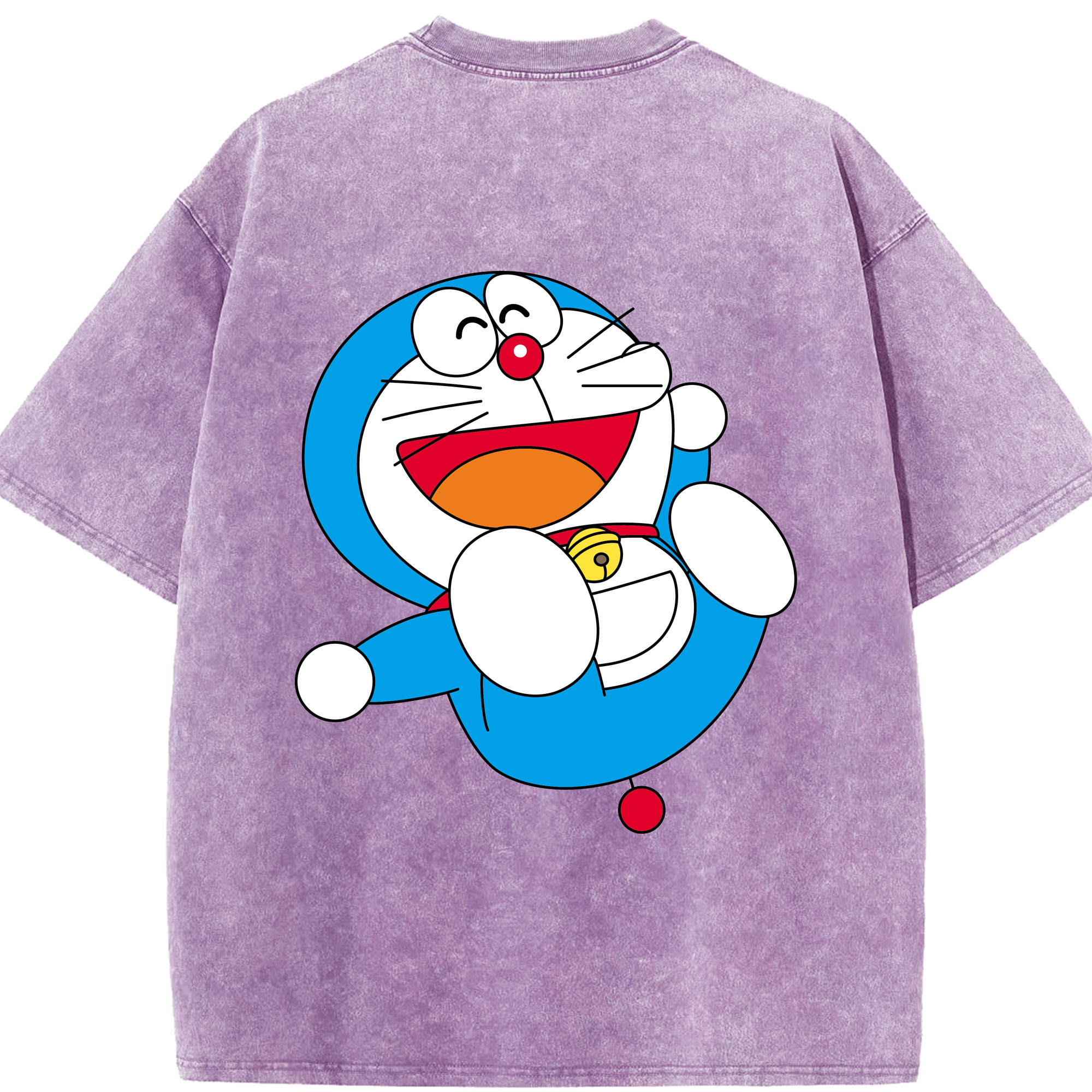 （画像用） ドラえもん Doraemon 綿100% ヴィンテージ風 半袖Tシャツ（背面プリント）