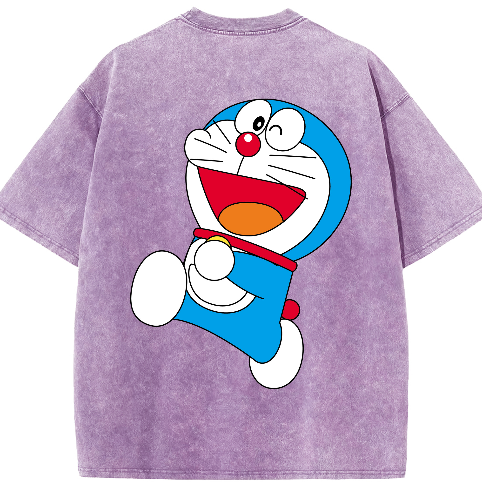 （画像用） ドラえもん Doraemon 綿100% ヴィンテージ風 半袖Tシャツ（背面プリント）